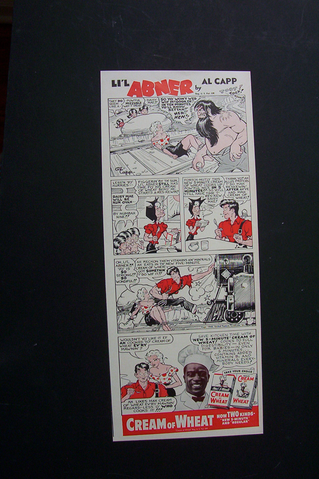 1940 Cream of Wheat with Lil' Abner By Al Capp
