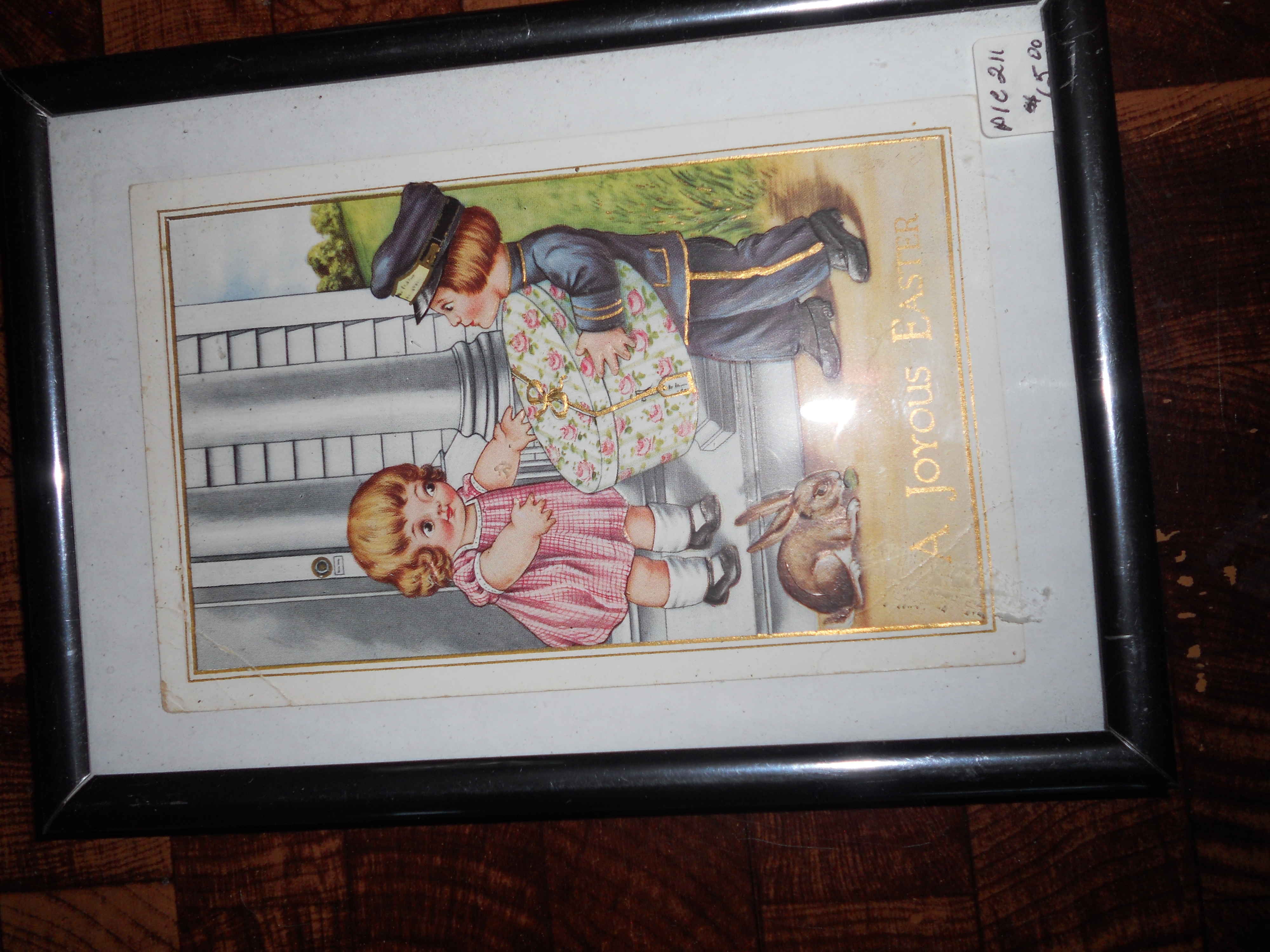 Dolly and Billy Dingle Framed Easter Card