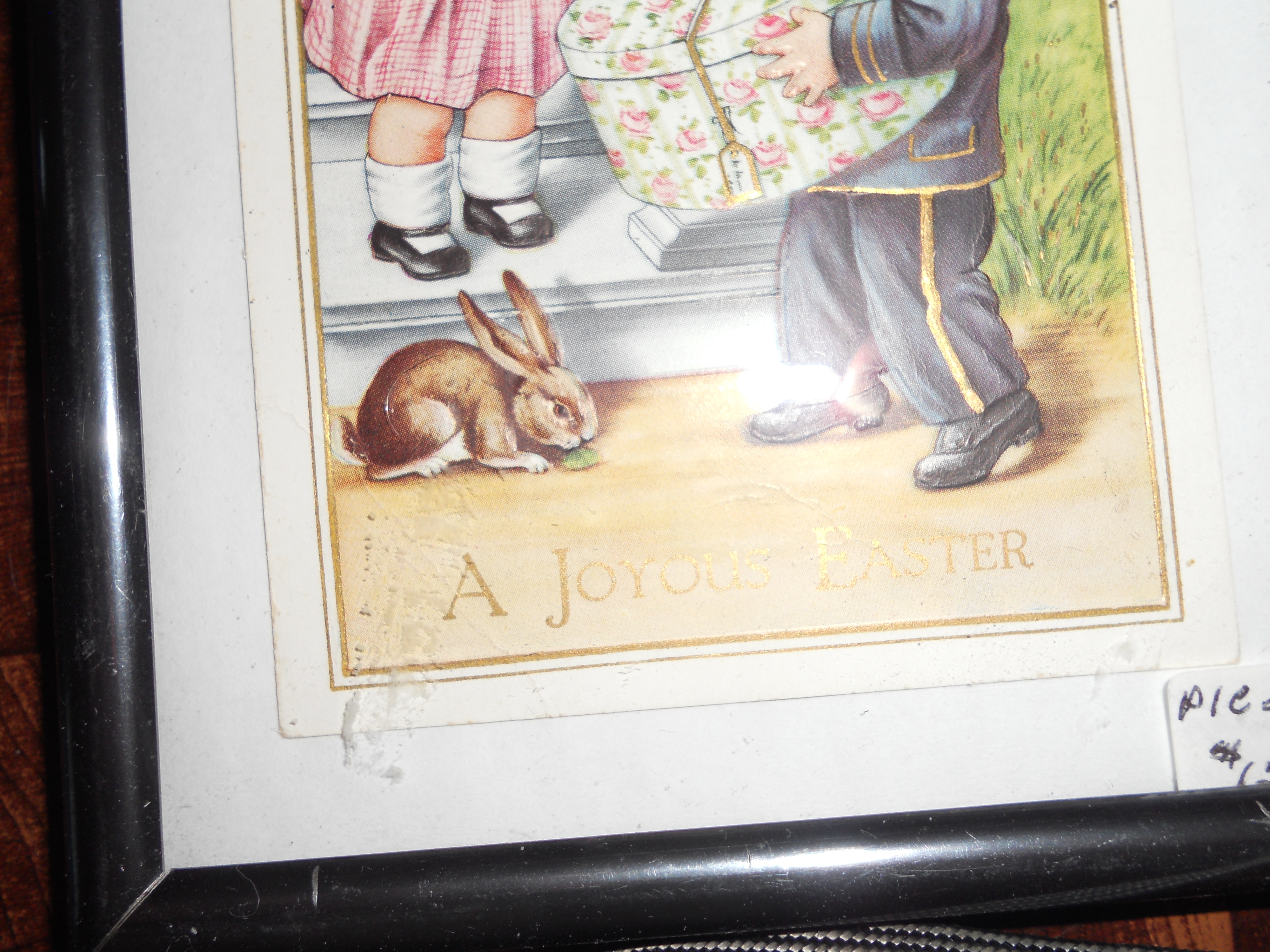 Dolly and Billy Dingle Framed Easter Card