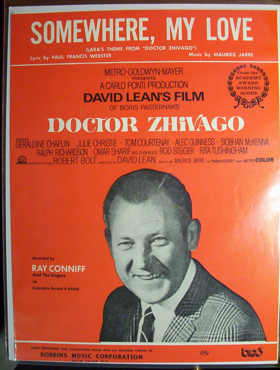 Sheet Music For 1966 Somewhere, My Love (Ray Conniff)