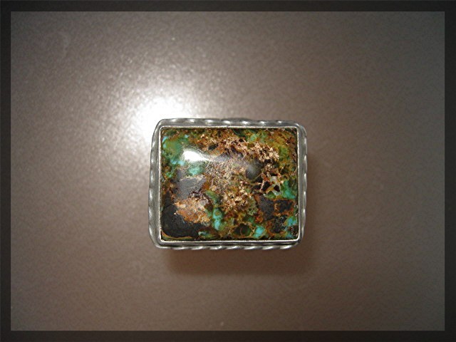 NativeAmerican Sterling Silver Cerillos Turquoise Ring