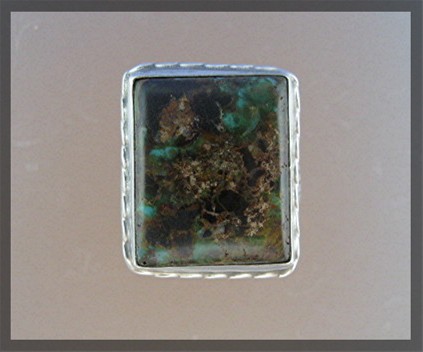 NativeAmerican Sterling Silver Cerillos Turquoise Ring