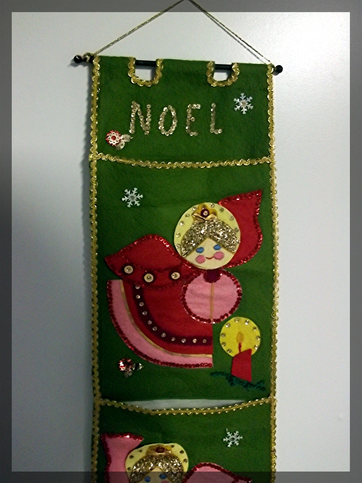 Christmas Card Holder Door Hanger Hand Made