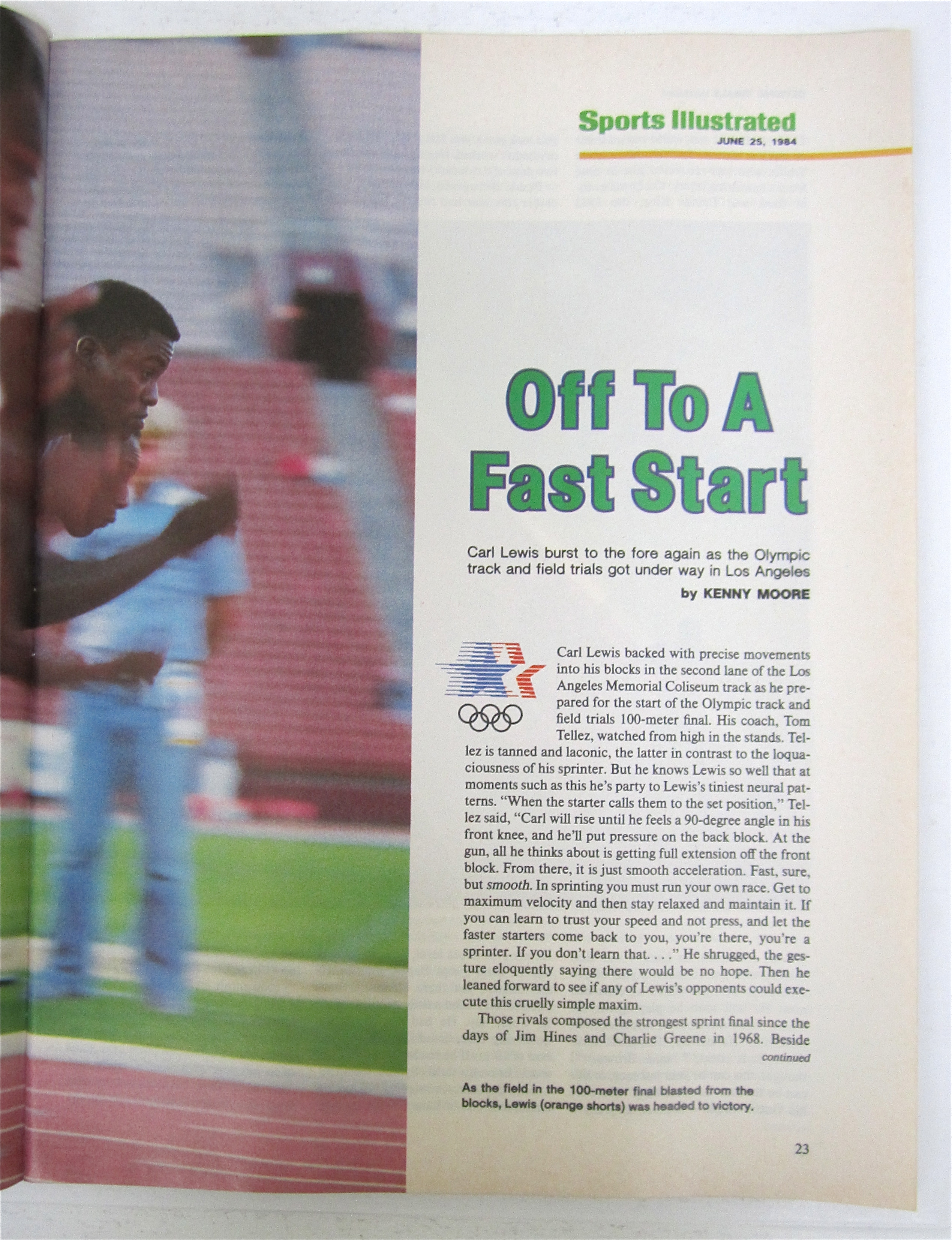 Sports Illustrated Magazine-June 25, 1984-Carl Lewis