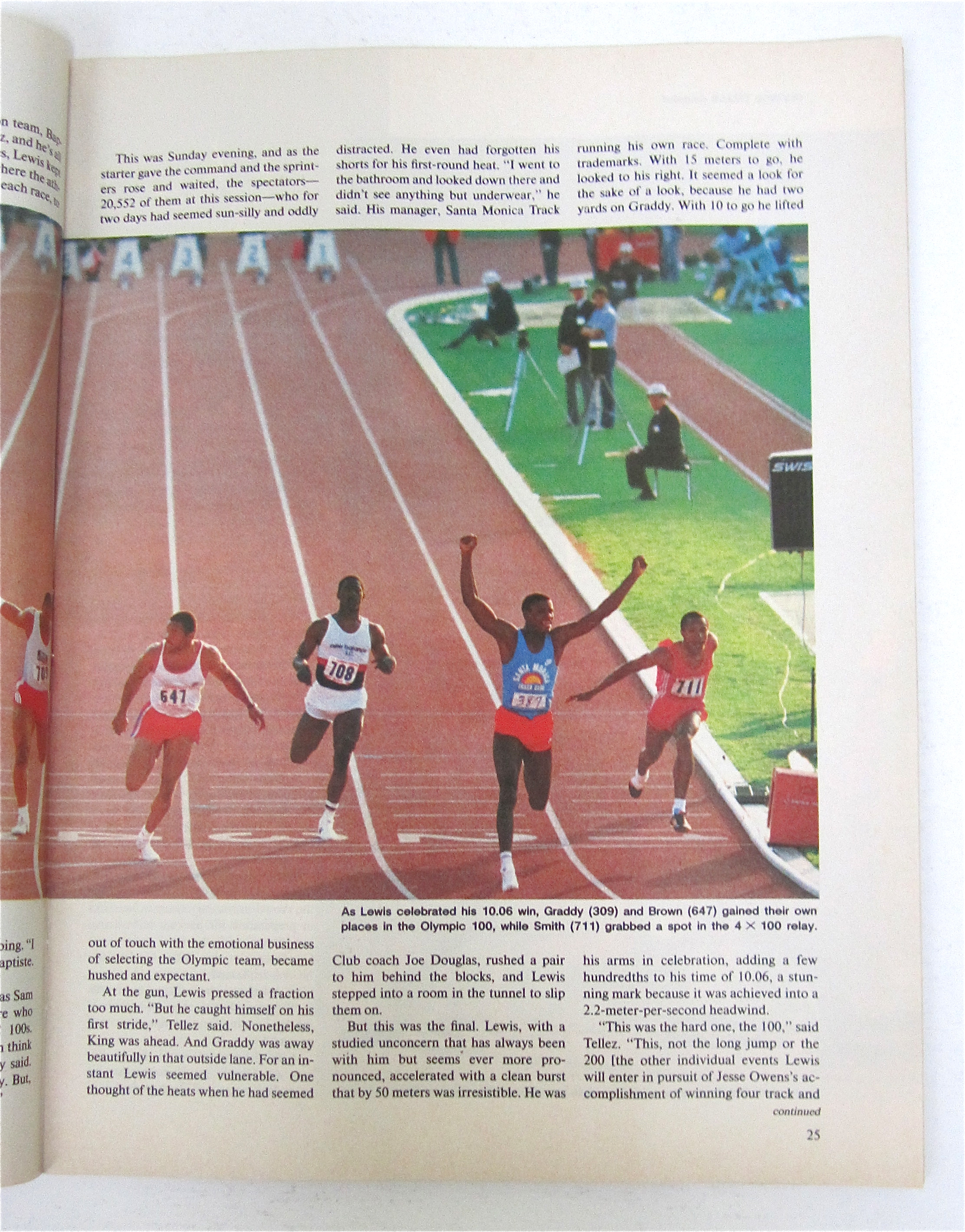 Sports Illustrated Magazine-June 25, 1984-Carl Lewis