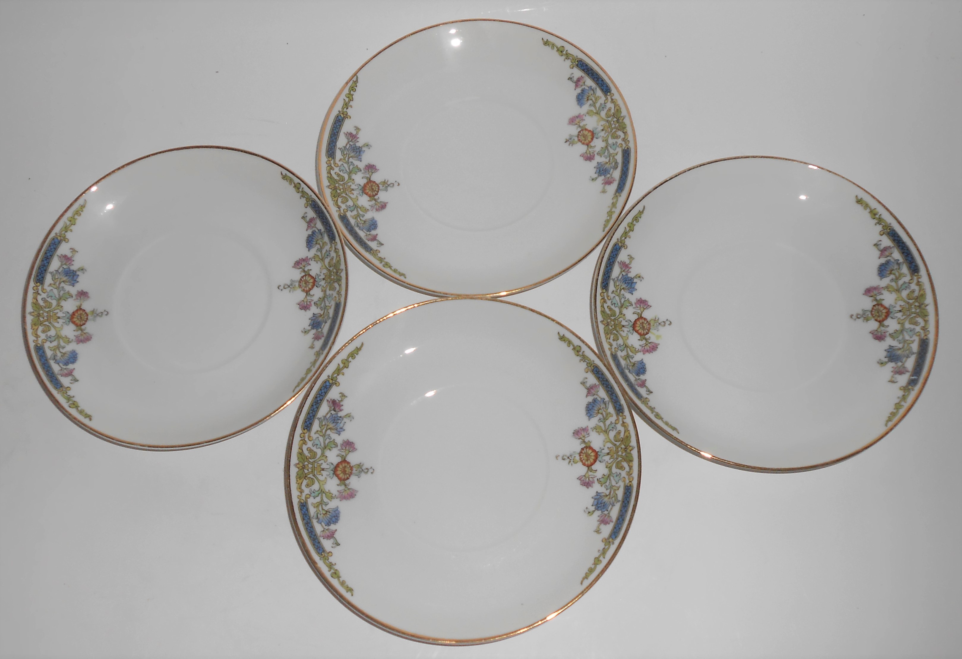 Hutschenreuther China Porcelain HUT6 Floral Swags Gold