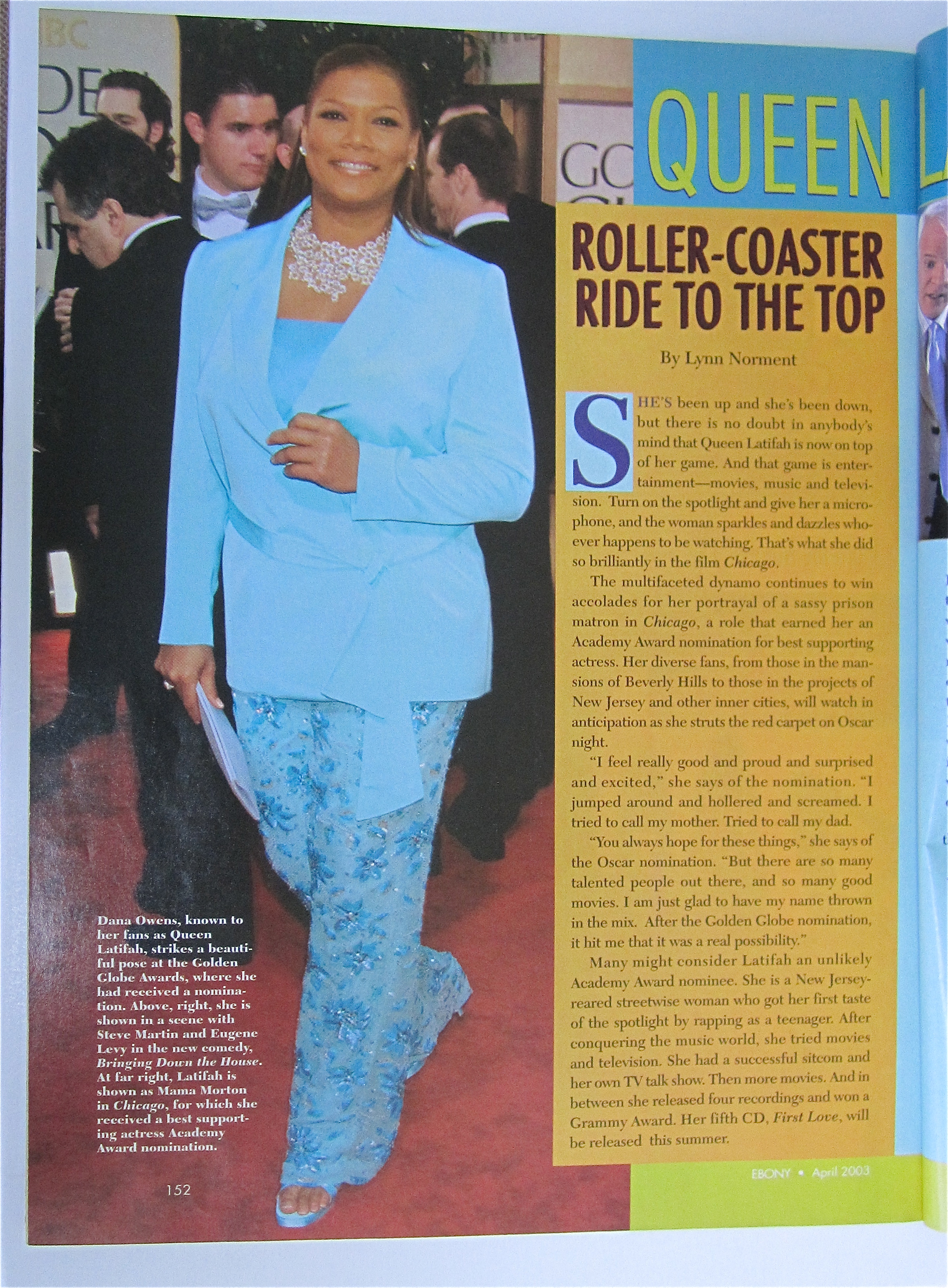 Ebony Magazine April 2003 Queen Latifah