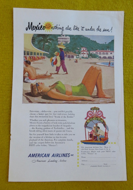 1951 American Airlines with Woman Laying In The Sun