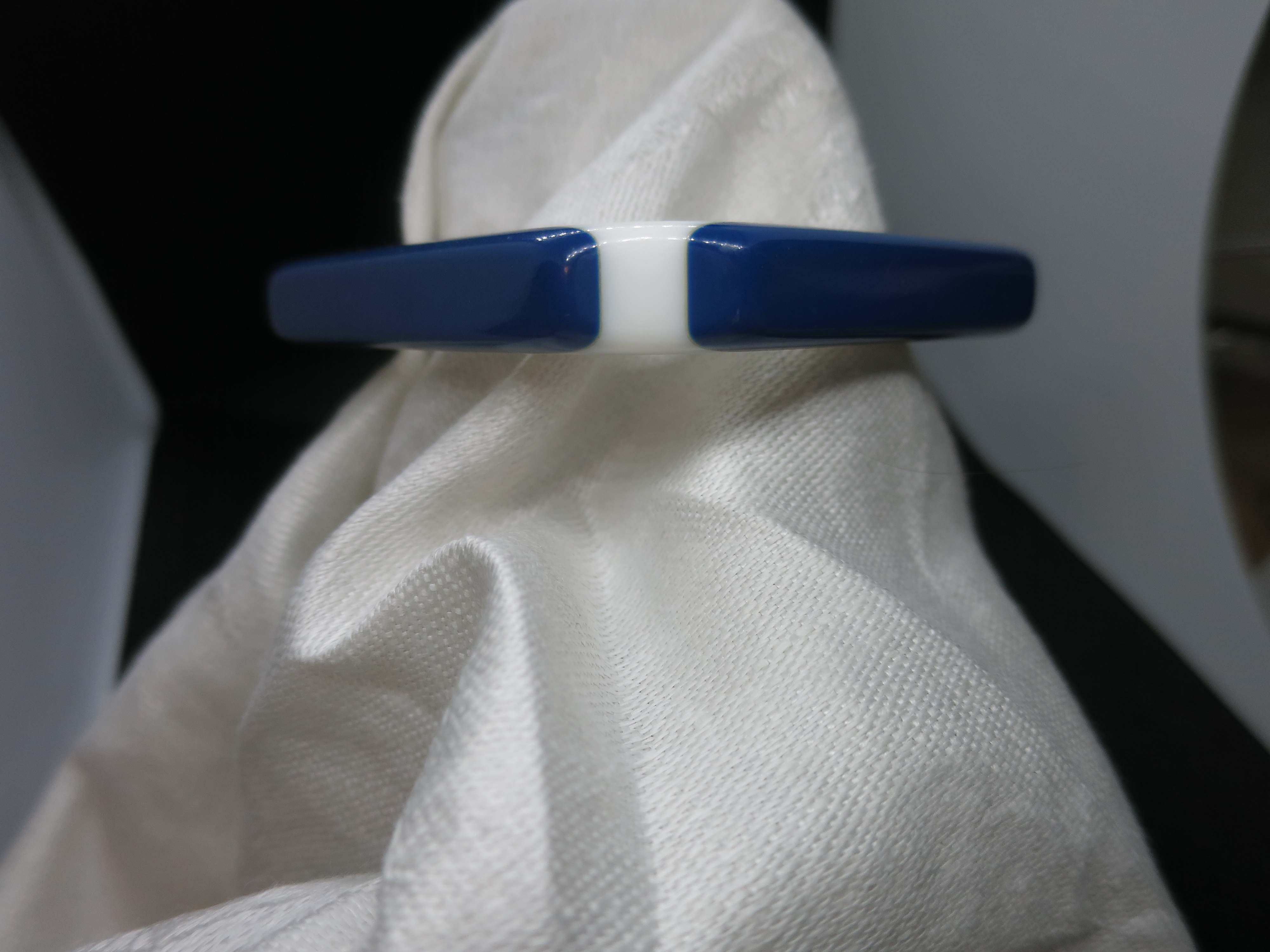 Bakelite Bracelet set of two Blue White Green