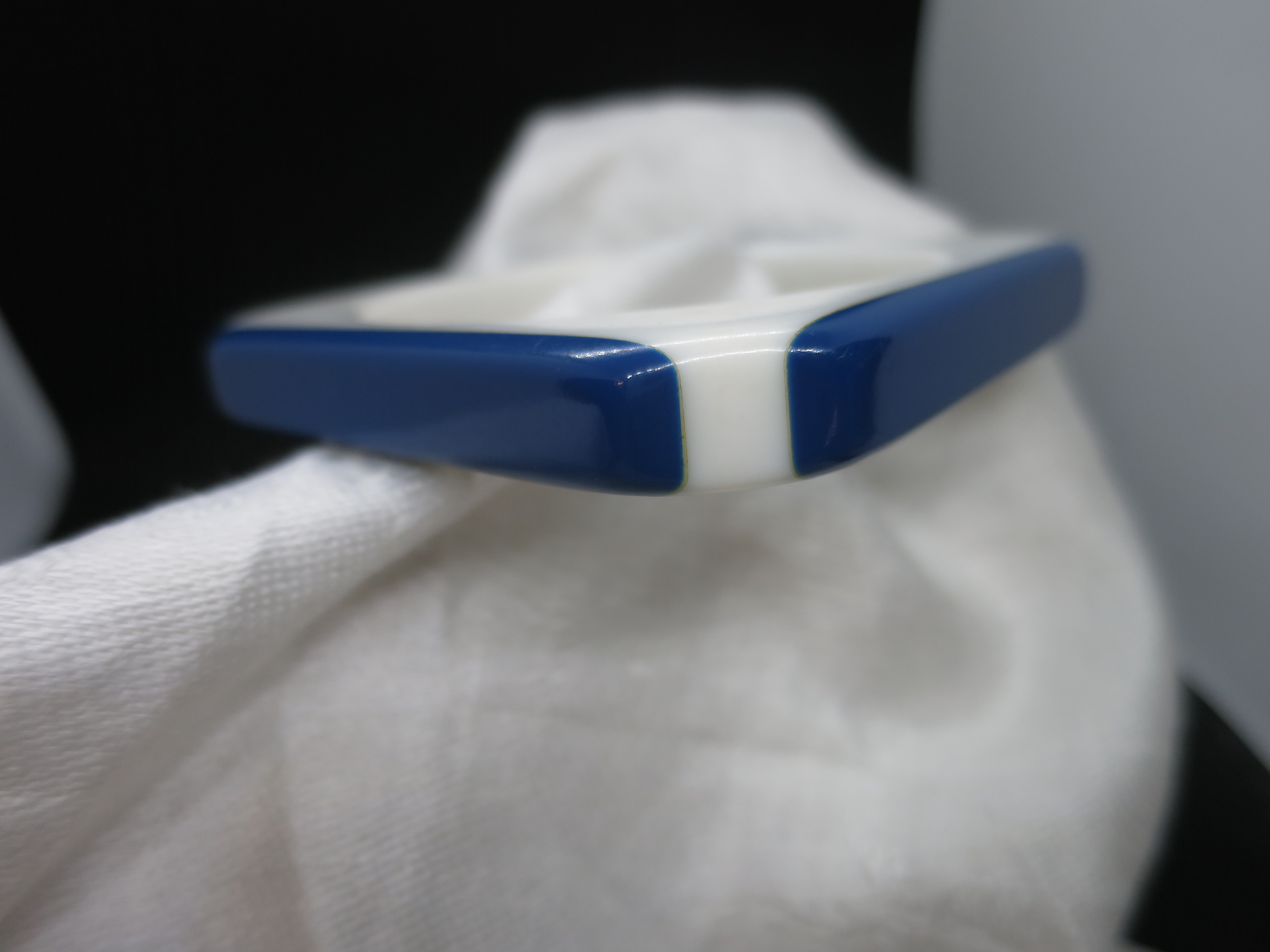 Bakelite Bracelet set of two Blue White Green