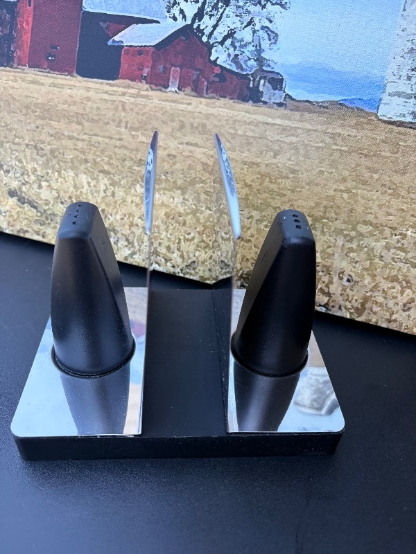 Faberware salt and pepper shakers with napkin holder