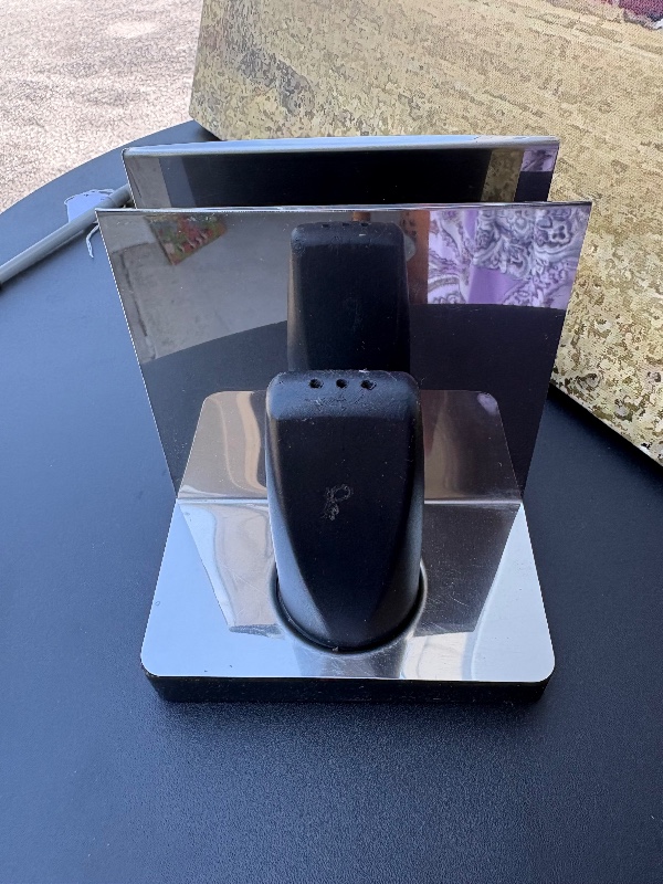 Faberware salt and pepper shakers with napkin holder
