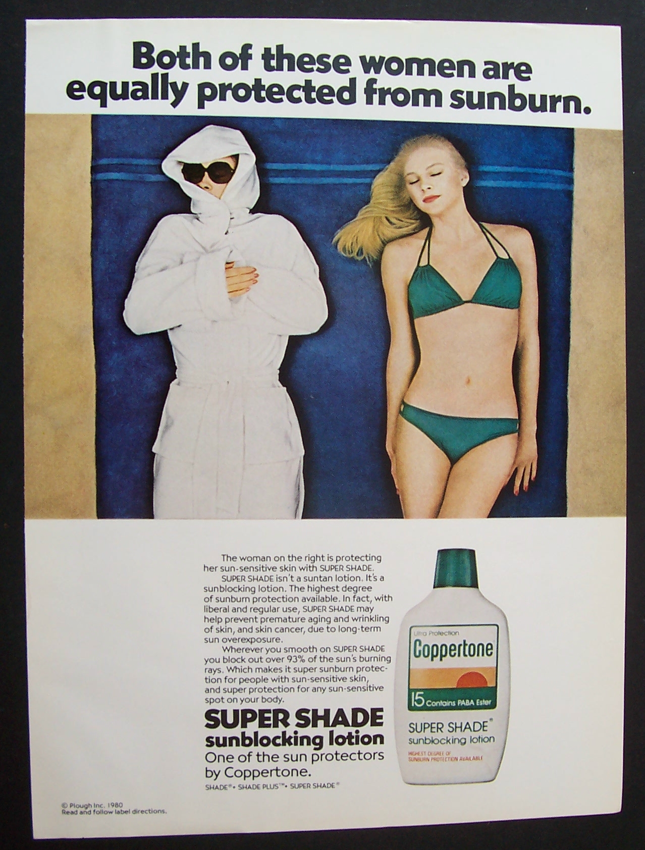 1980  Coppertone Super Shade Sunblocking Lotion