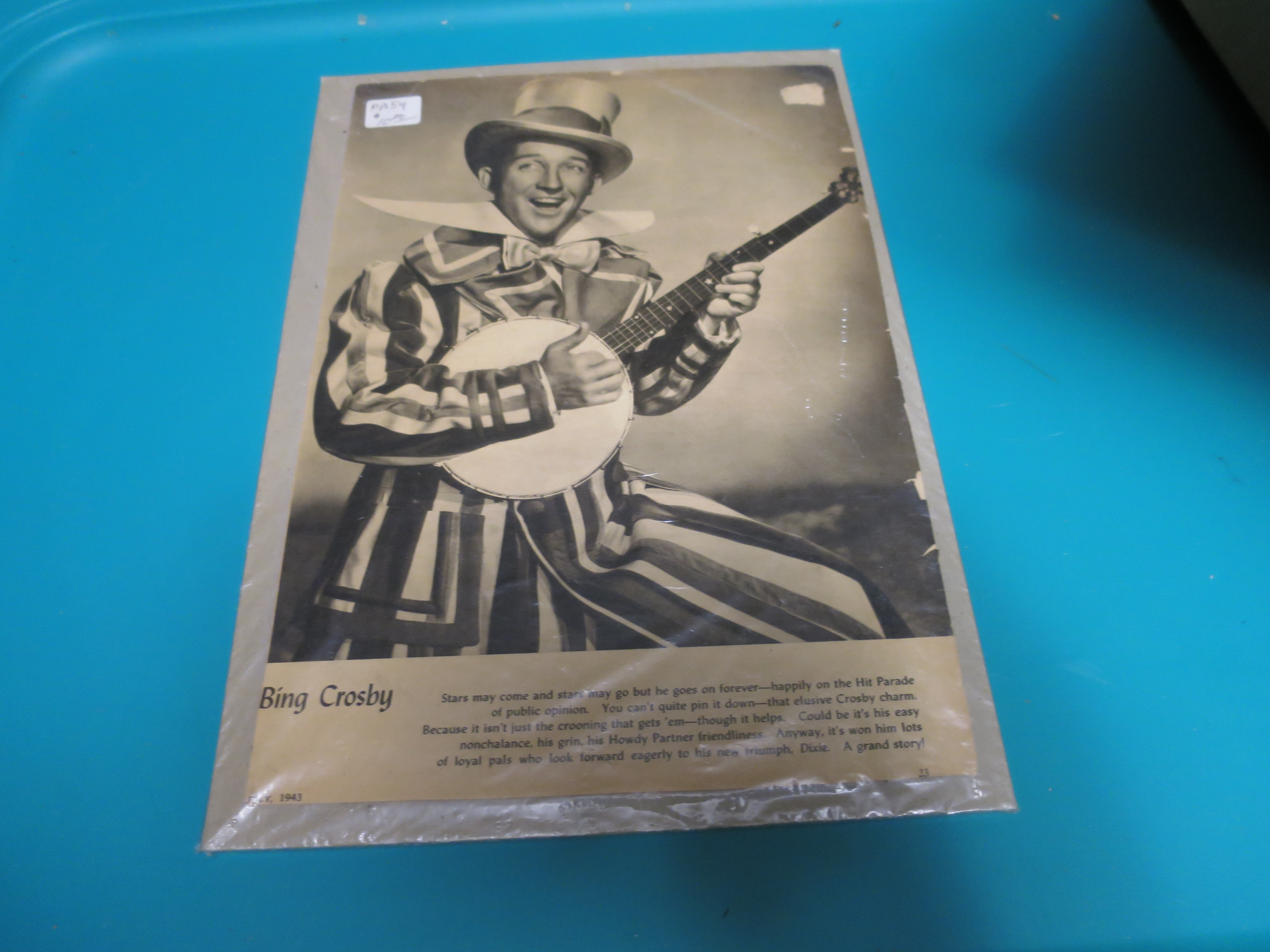 Bing Crosby Picture W/ Banjo,1943