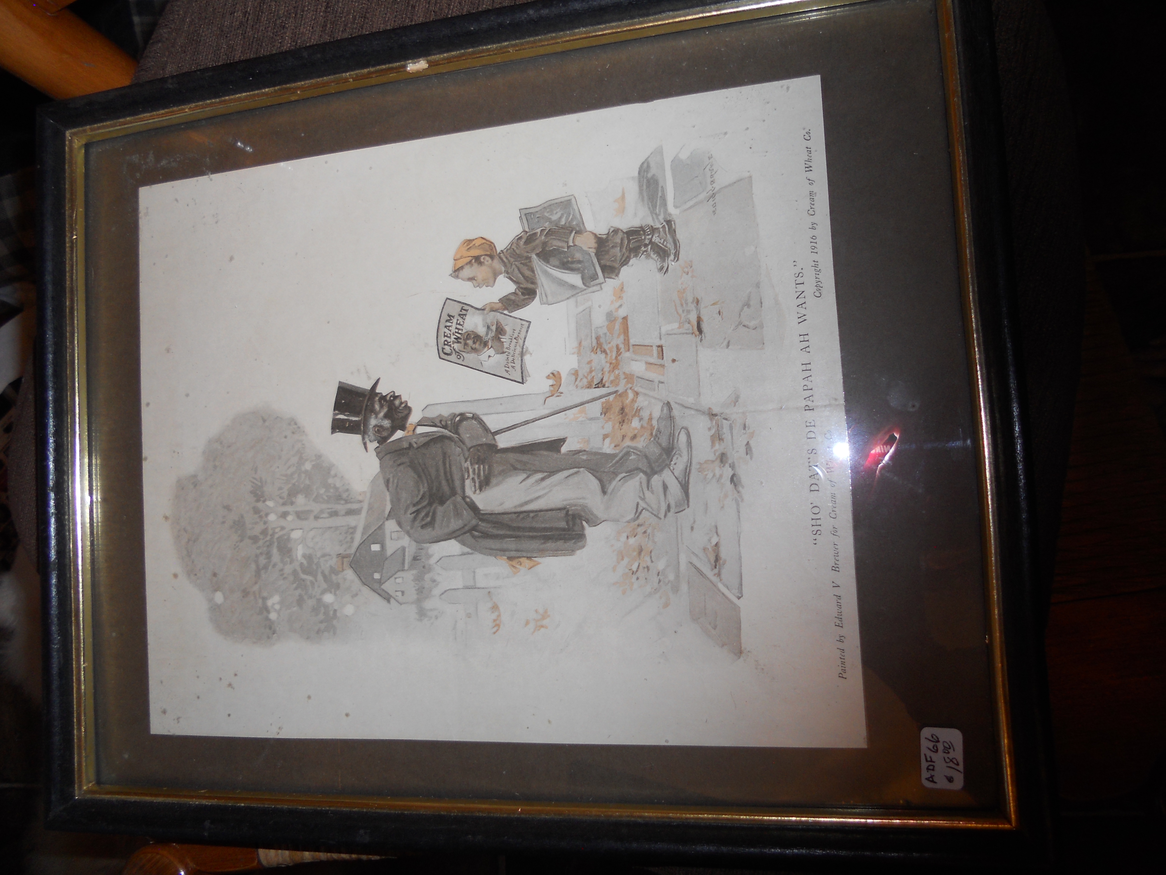 Cream of Wheat Black Americana Print 1916