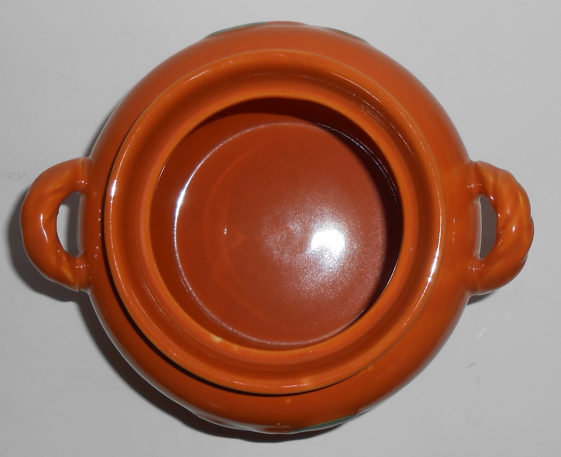 Coors Pottery Rosebud Orange Utility Jar W/Lid
