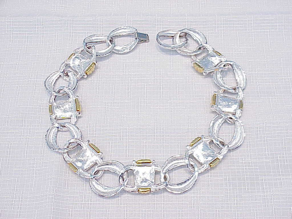 Napier Chunky Gold And Silver Tone Choker Necklace