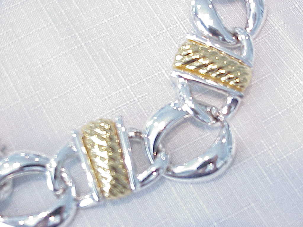 Napier Chunky Gold And Silver Tone Choker Necklace