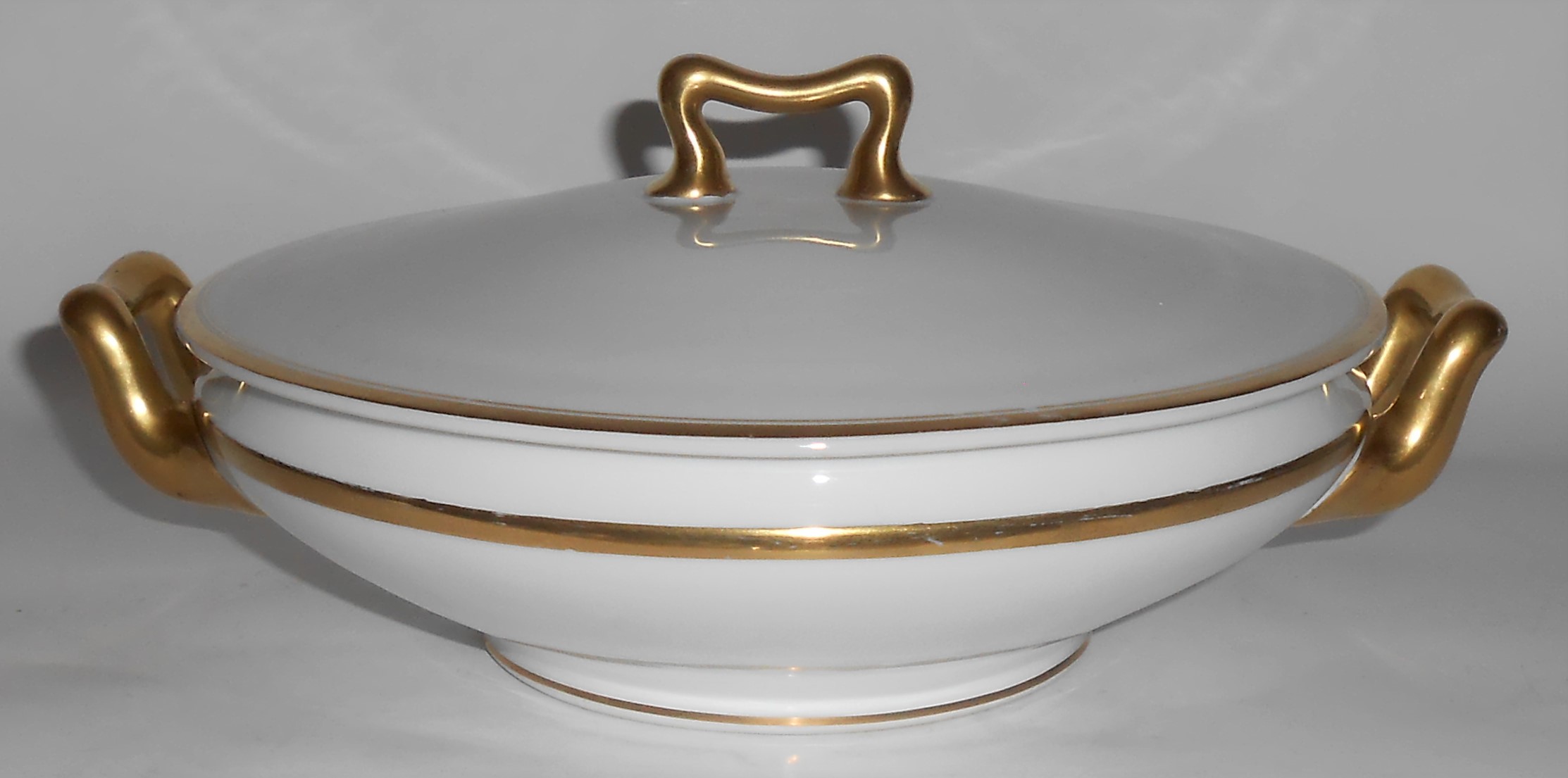 Paul Muller Porcelain China Gold Banded Covered Veg