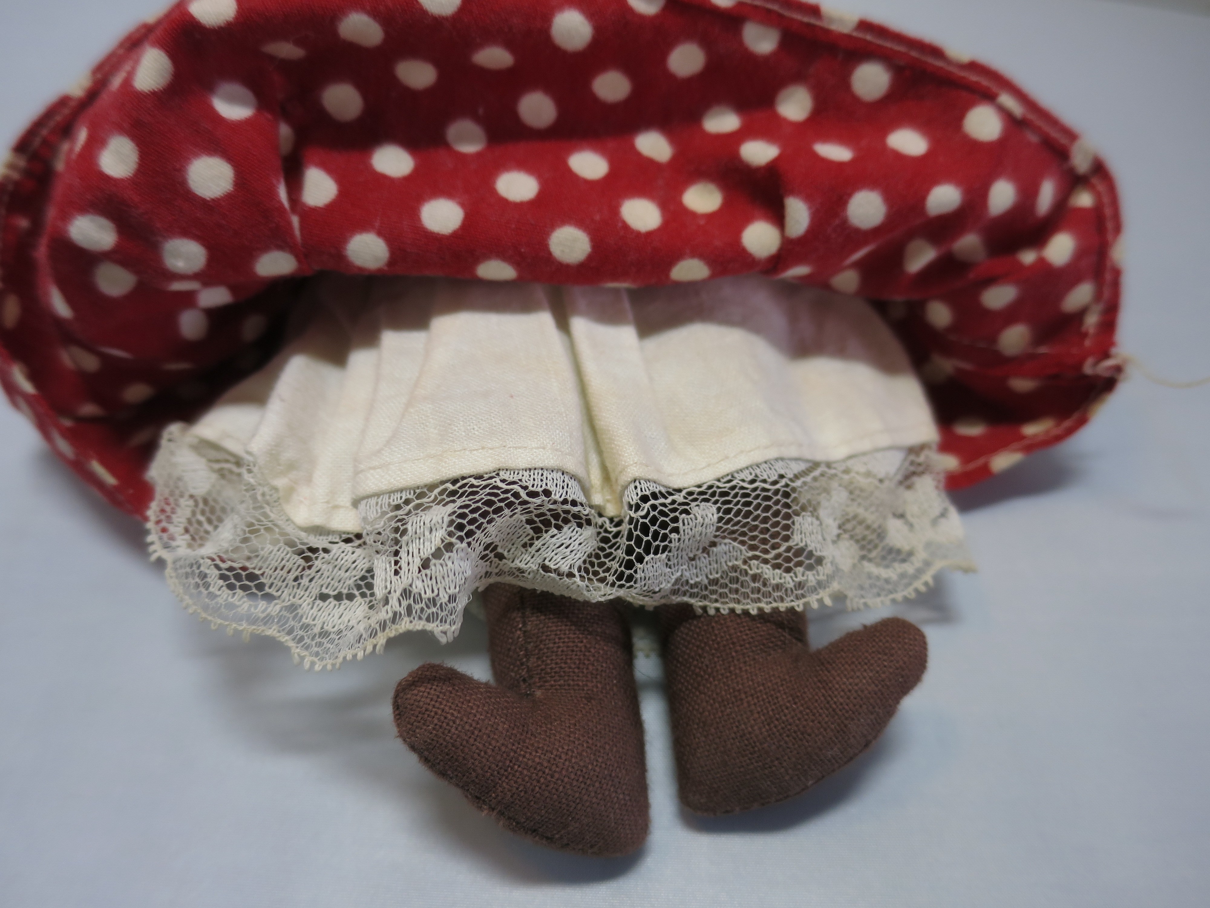 African American Cloth Doll with embroidered face 9 inch