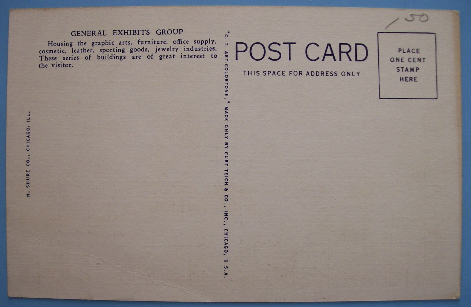 General Exhibits Postcard (1933 Chicago Fair)