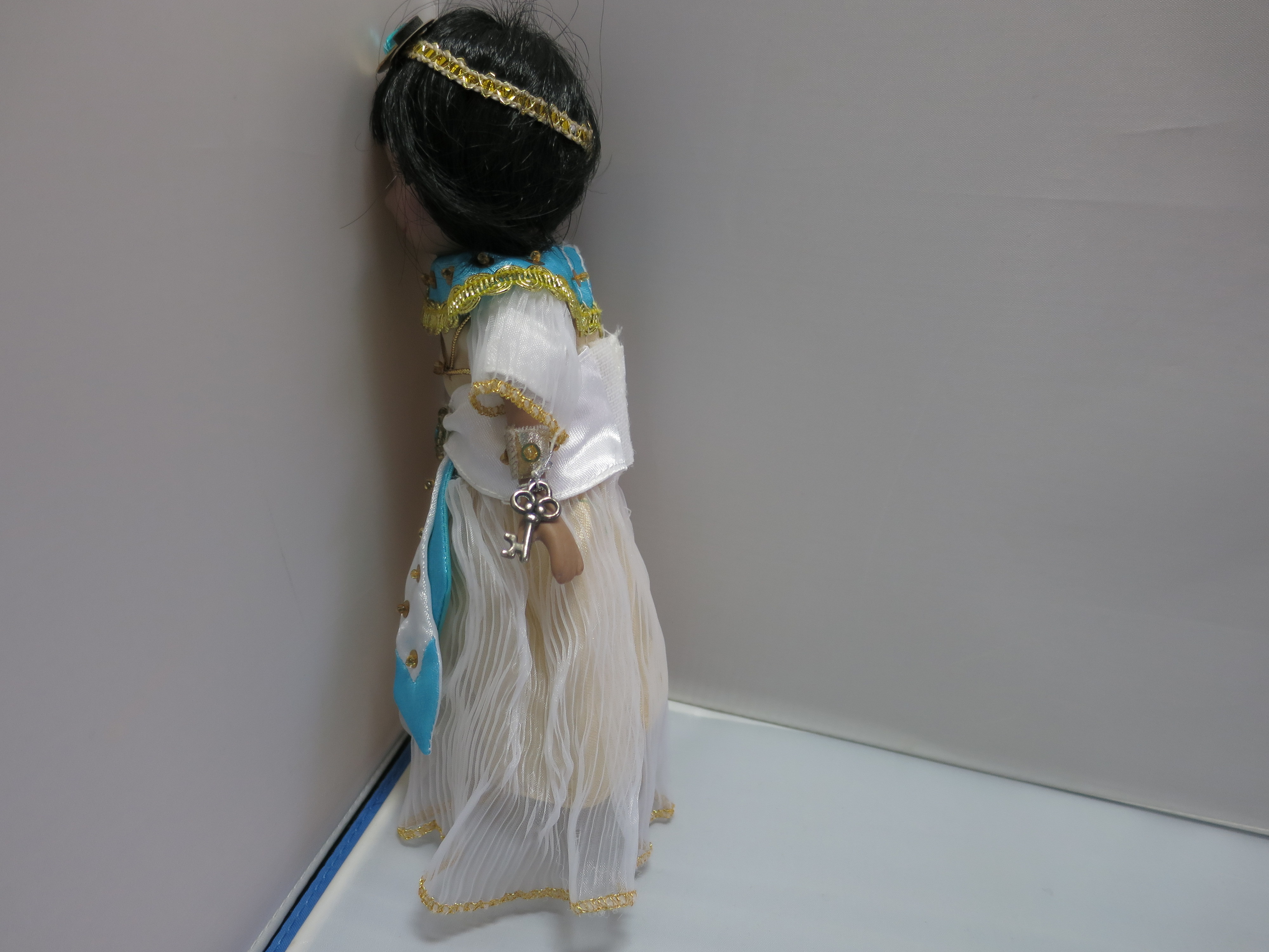 Vintage Porcelain African American Princess Doll with Tiara 7 1/2