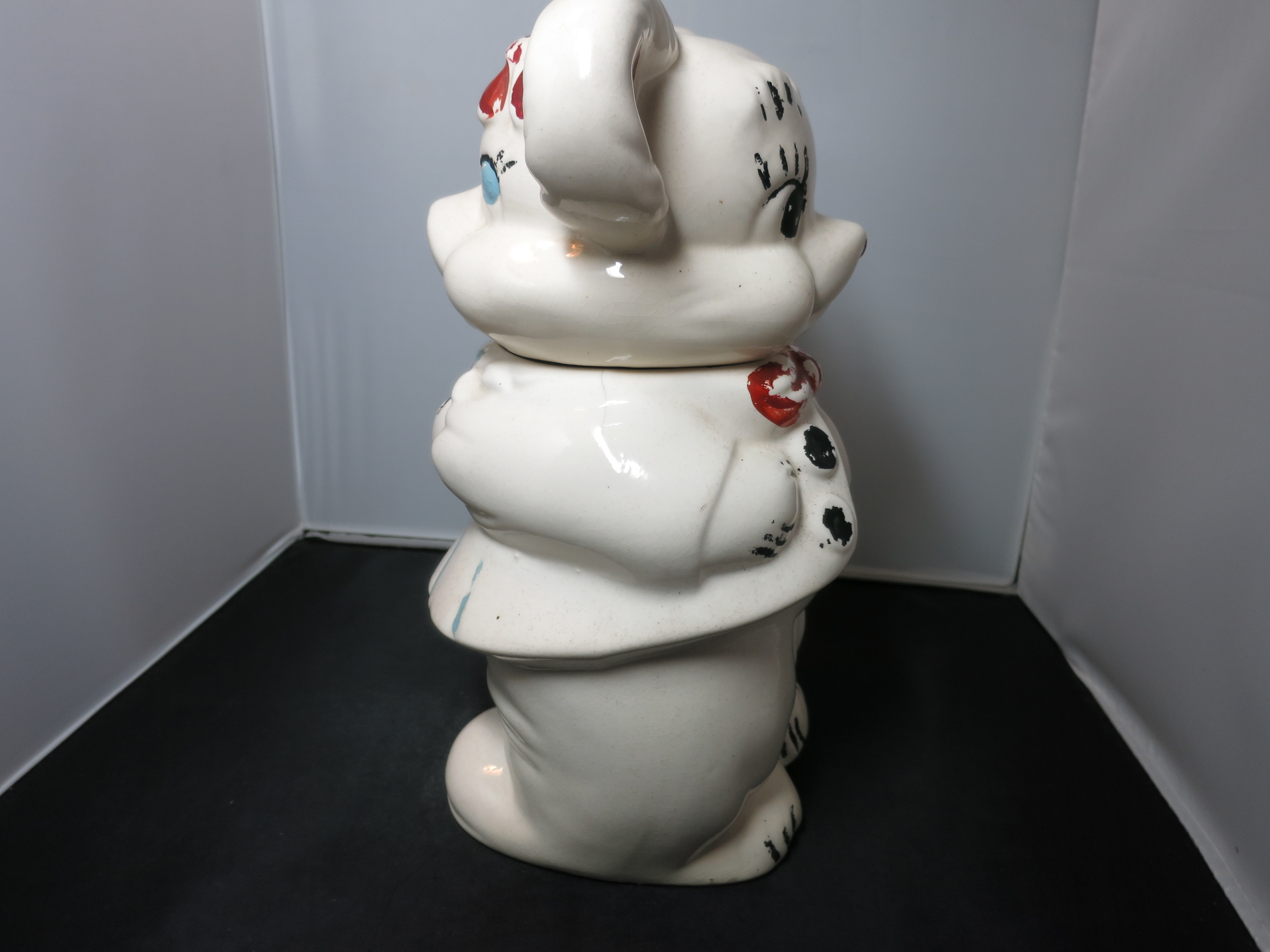 American Bisque Turnabout Bear Cookie Jar 1940s