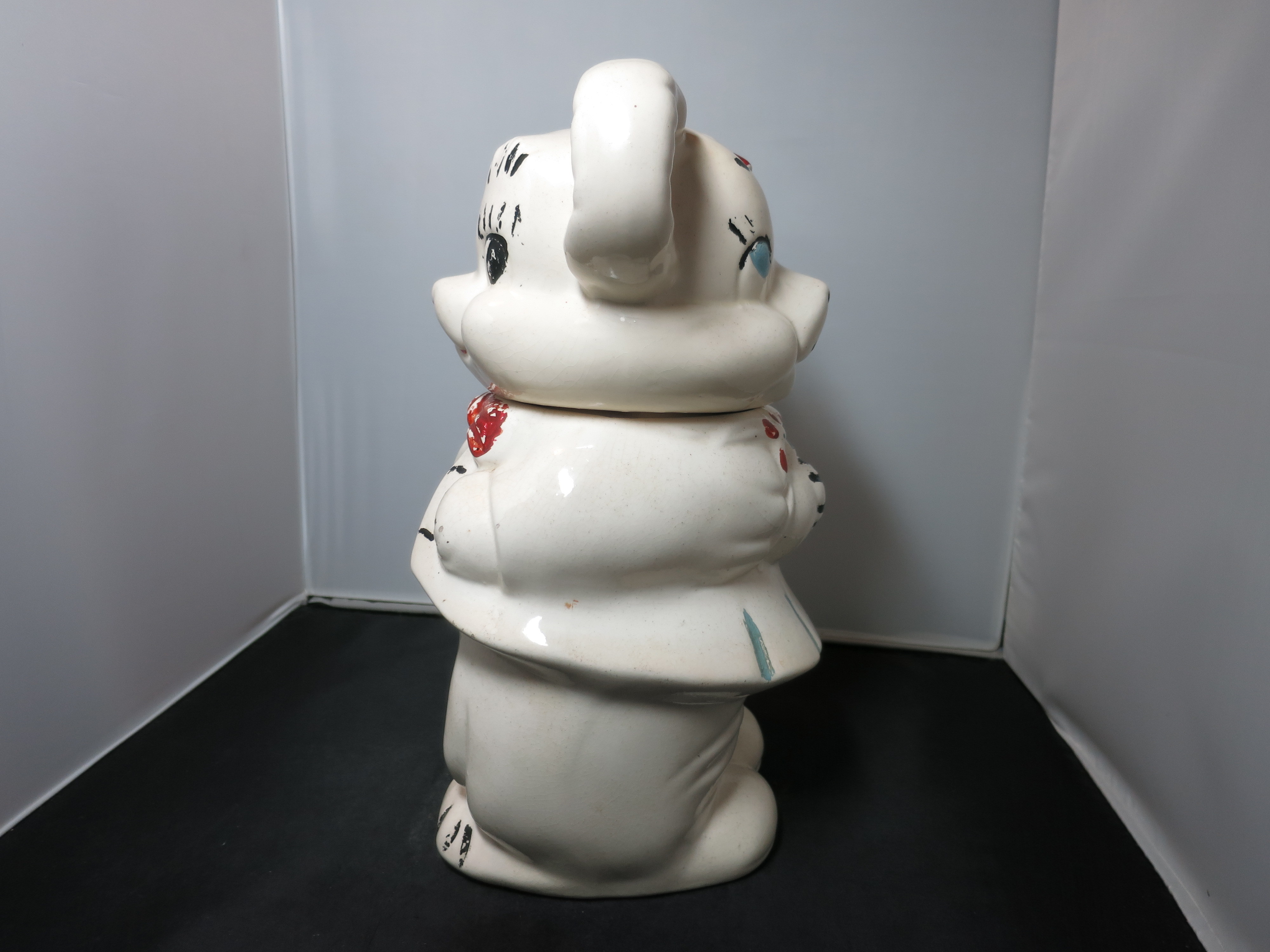American Bisque Turnabout Bear Cookie Jar 1940s