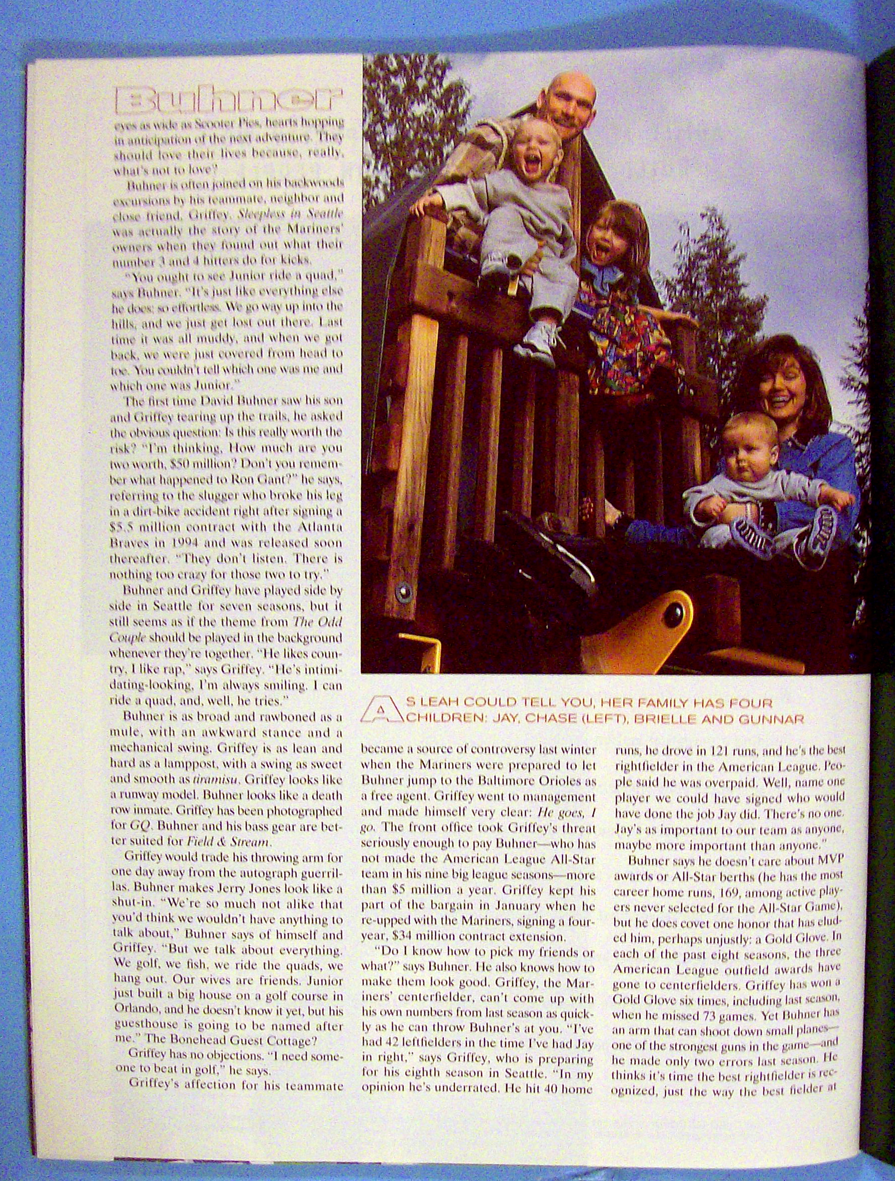 Sports Illustrated Magazine-March 18, 1996-Jay Buhner