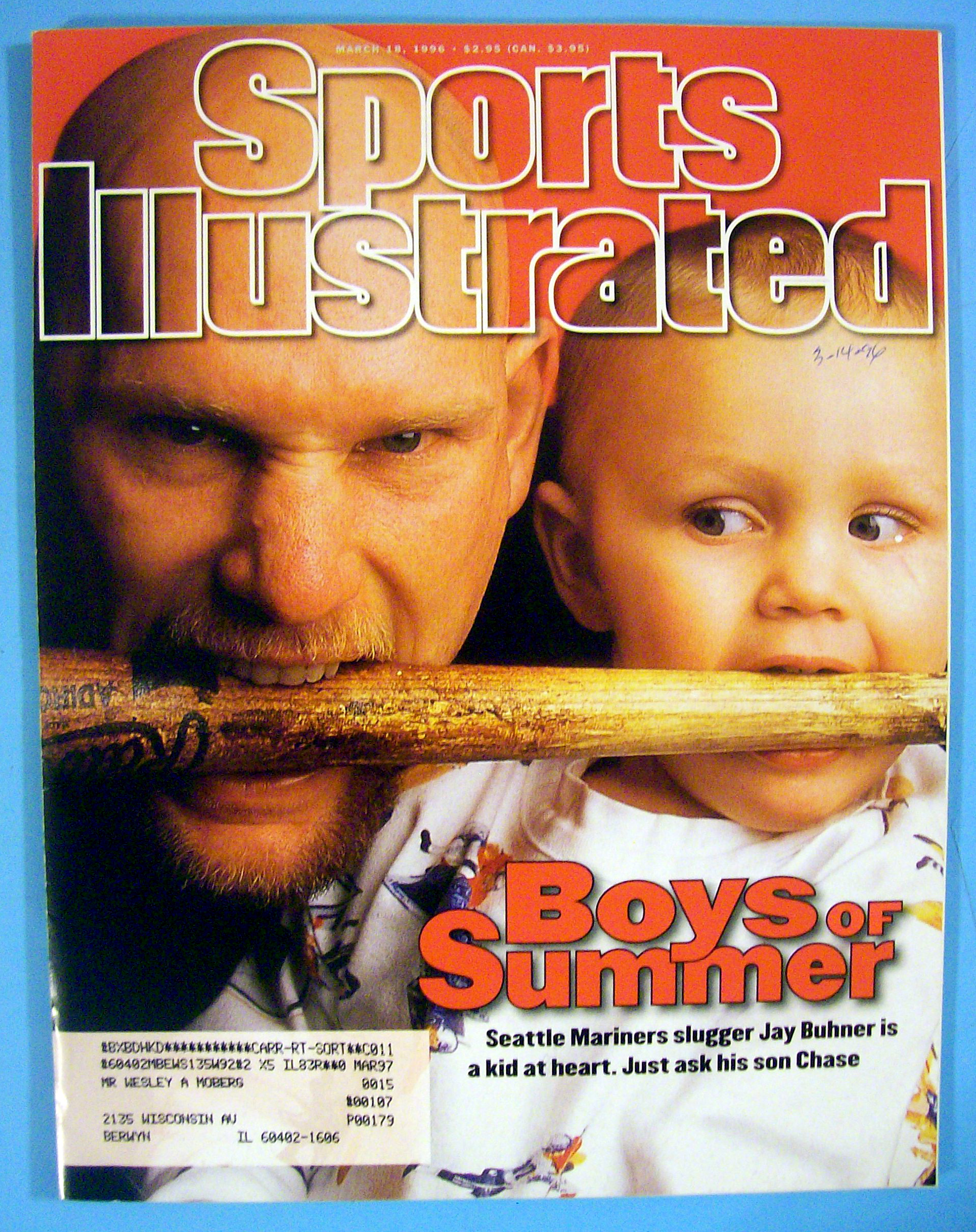 Sports Illustrated Magazine-March 18, 1996-Jay Buhner