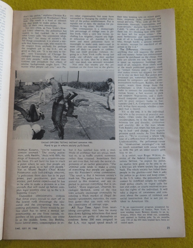 Time Magazine July 19, 1968 Los Angeles Chief Reddin