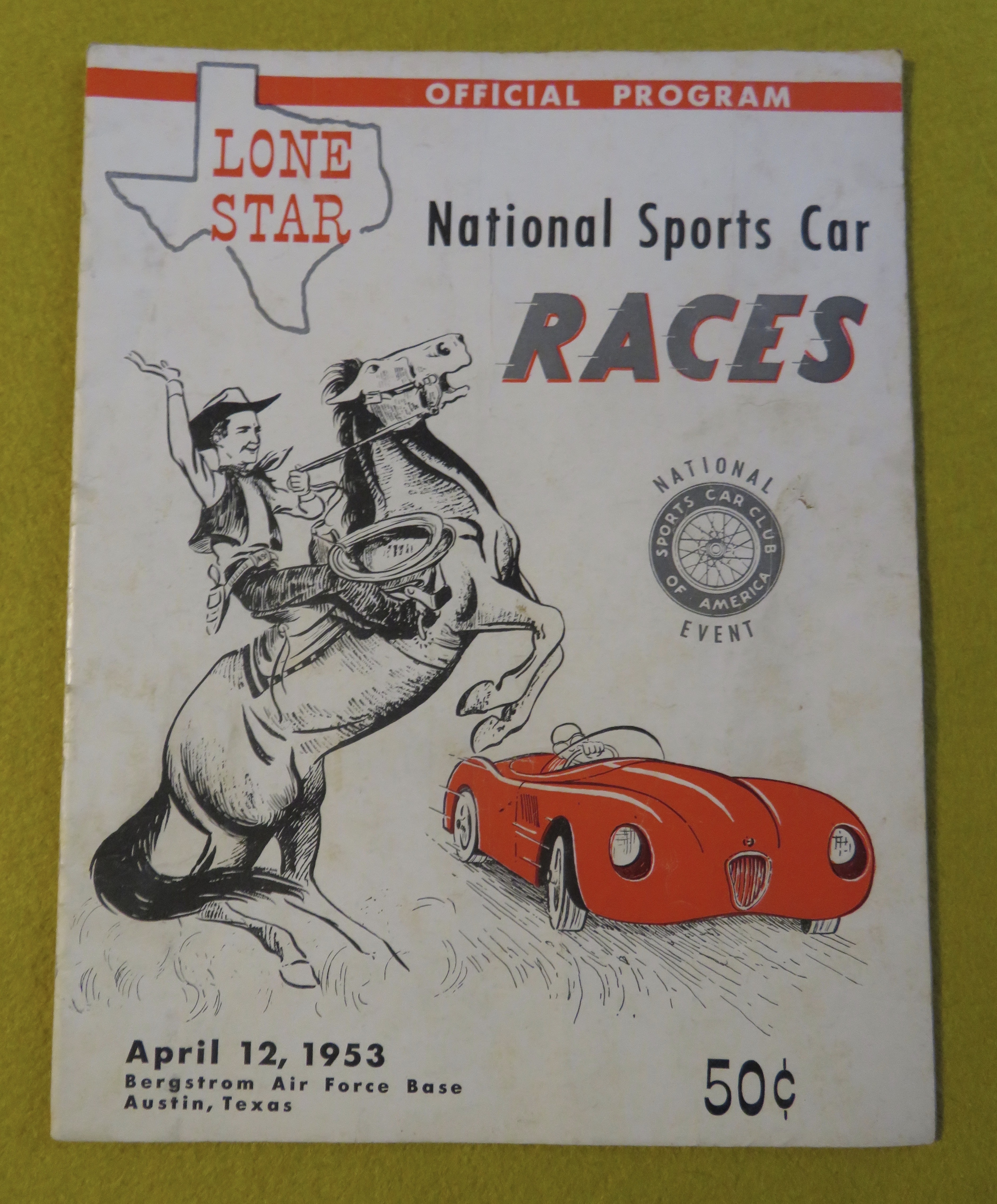 National Sports Car Races Program April 12, 1953