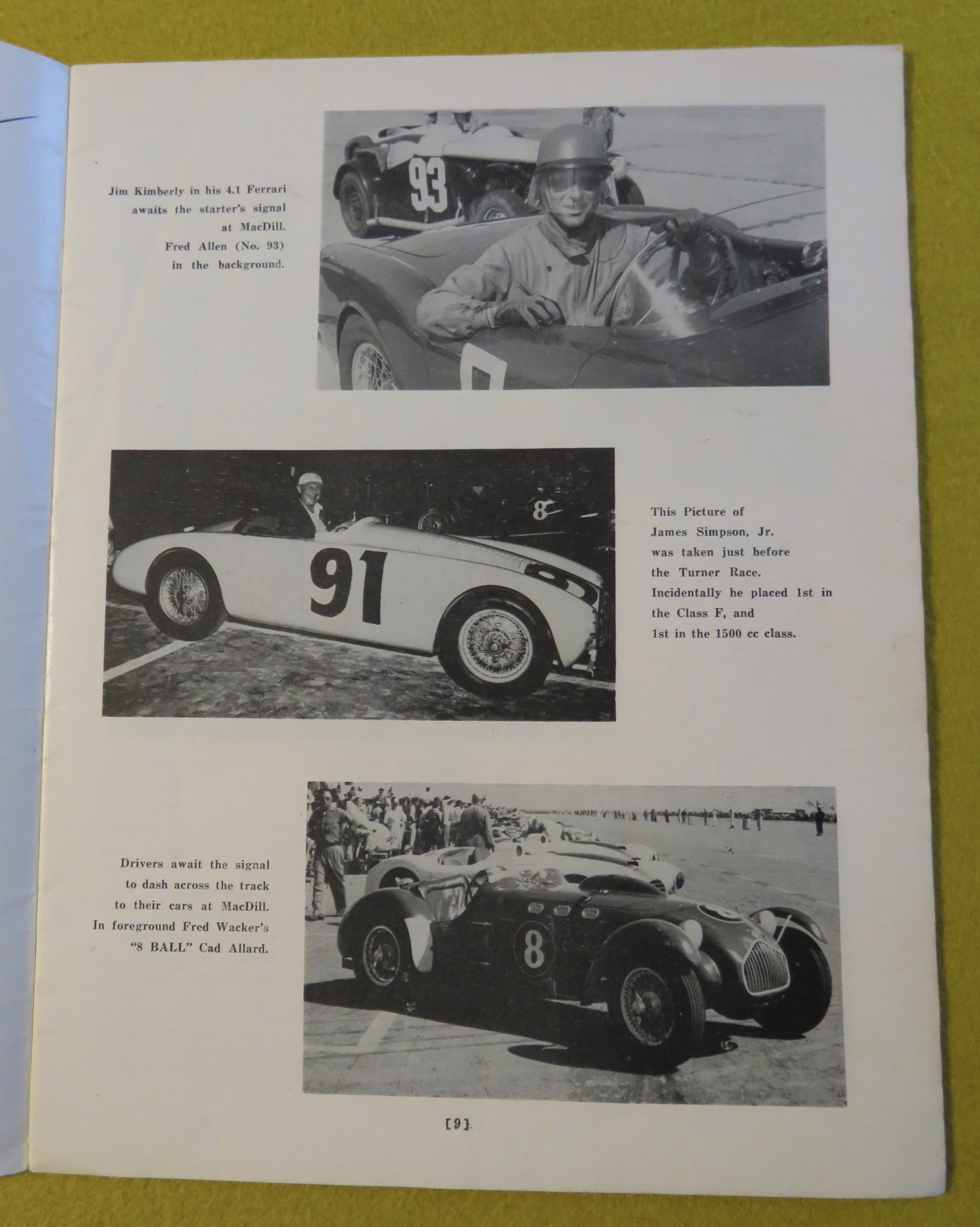 National Sports Car Races Program April 12, 1953