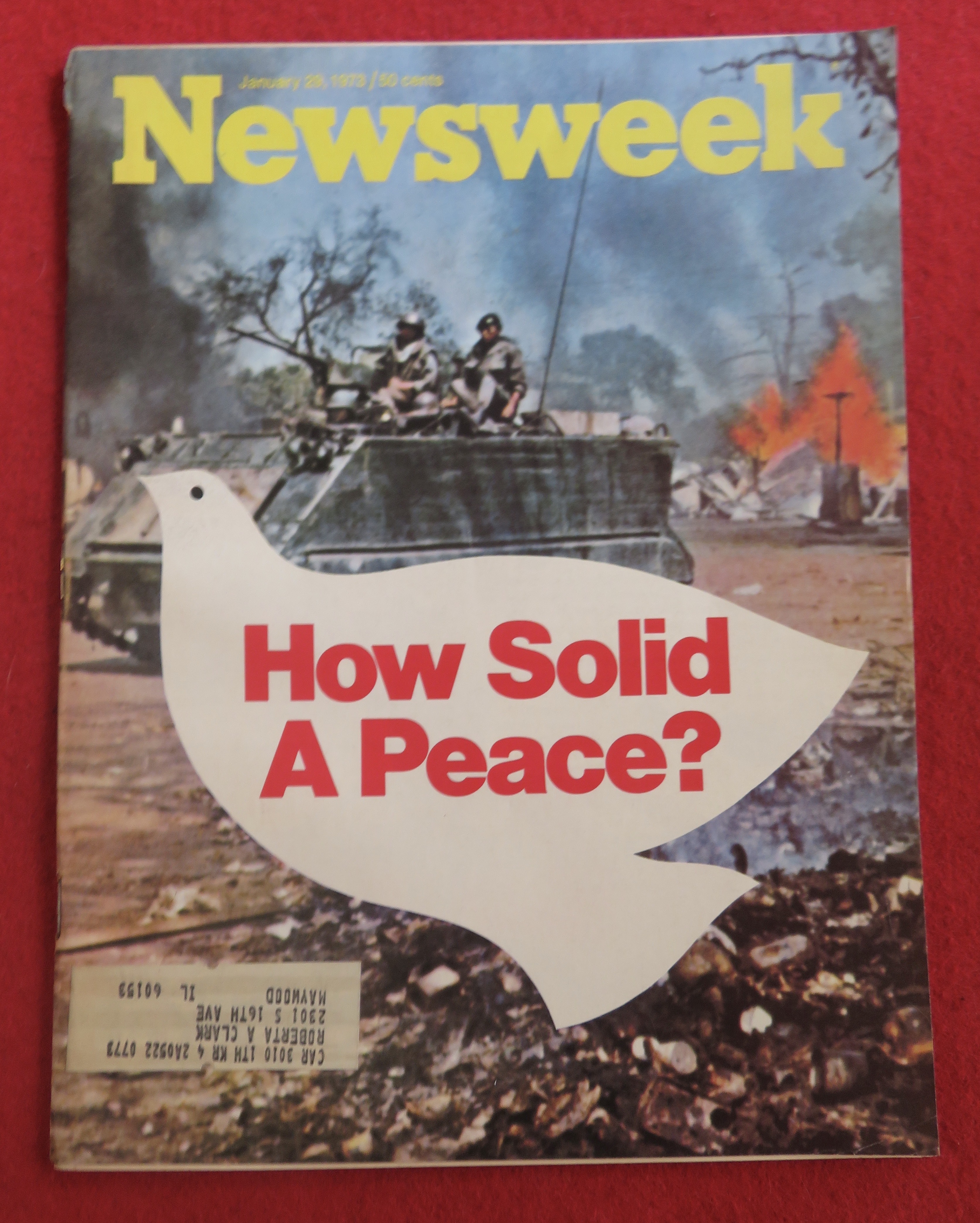 Newsweek Magazine January 29, 1973 How Solid A Peace
