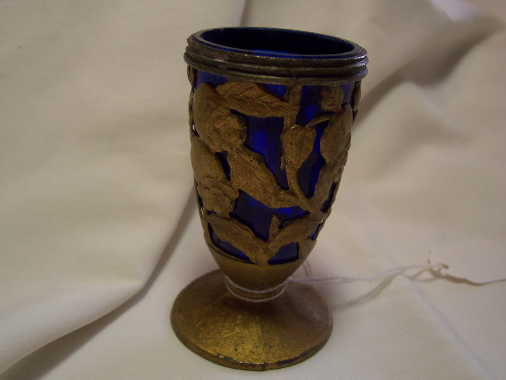 Cobalt Blue Glass Brass Covered glass Japan