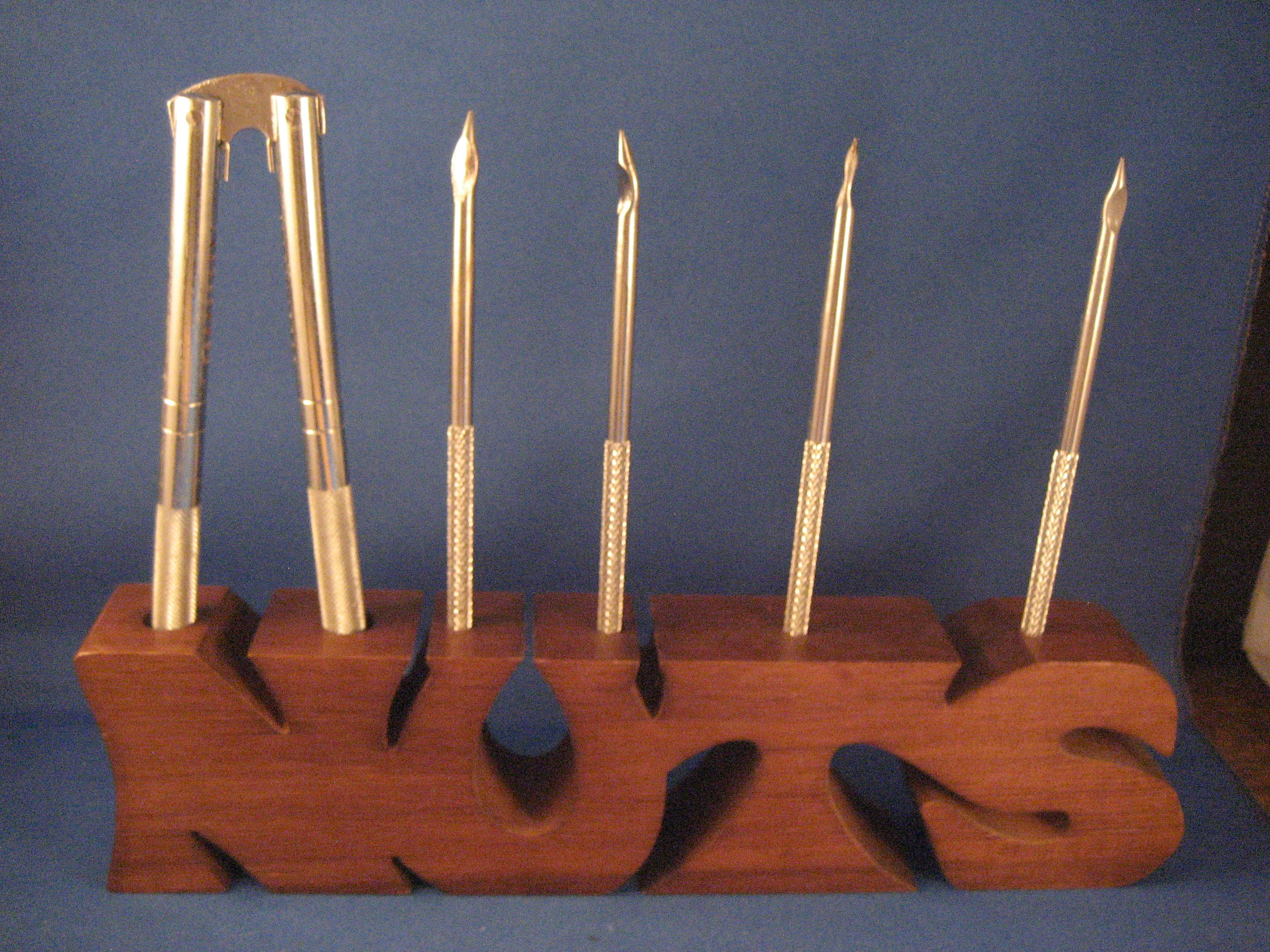 Nut Cracker Pick and Holder Set
