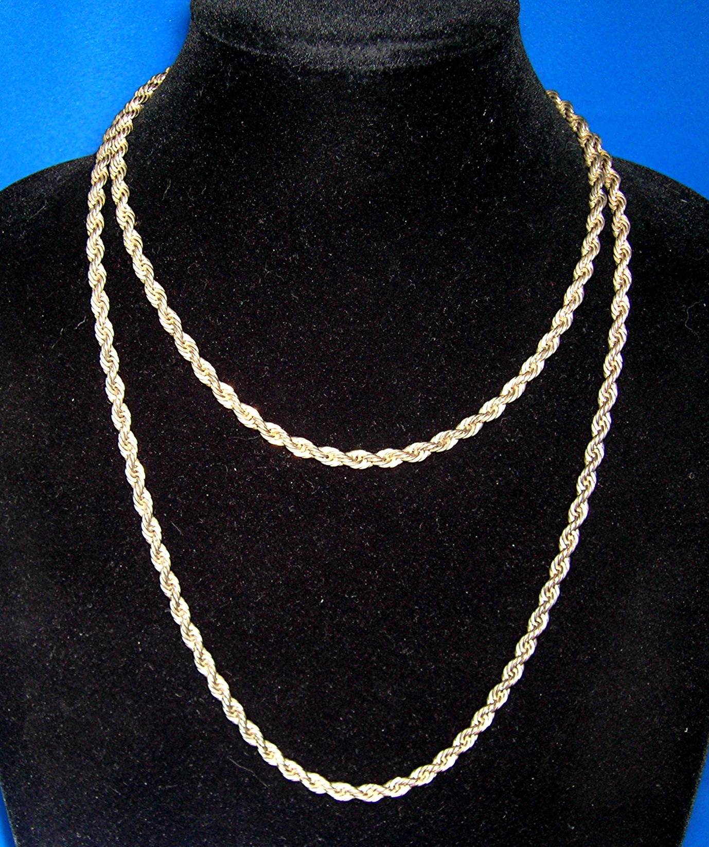 Necklace 41 Inch Rope Chain Silver