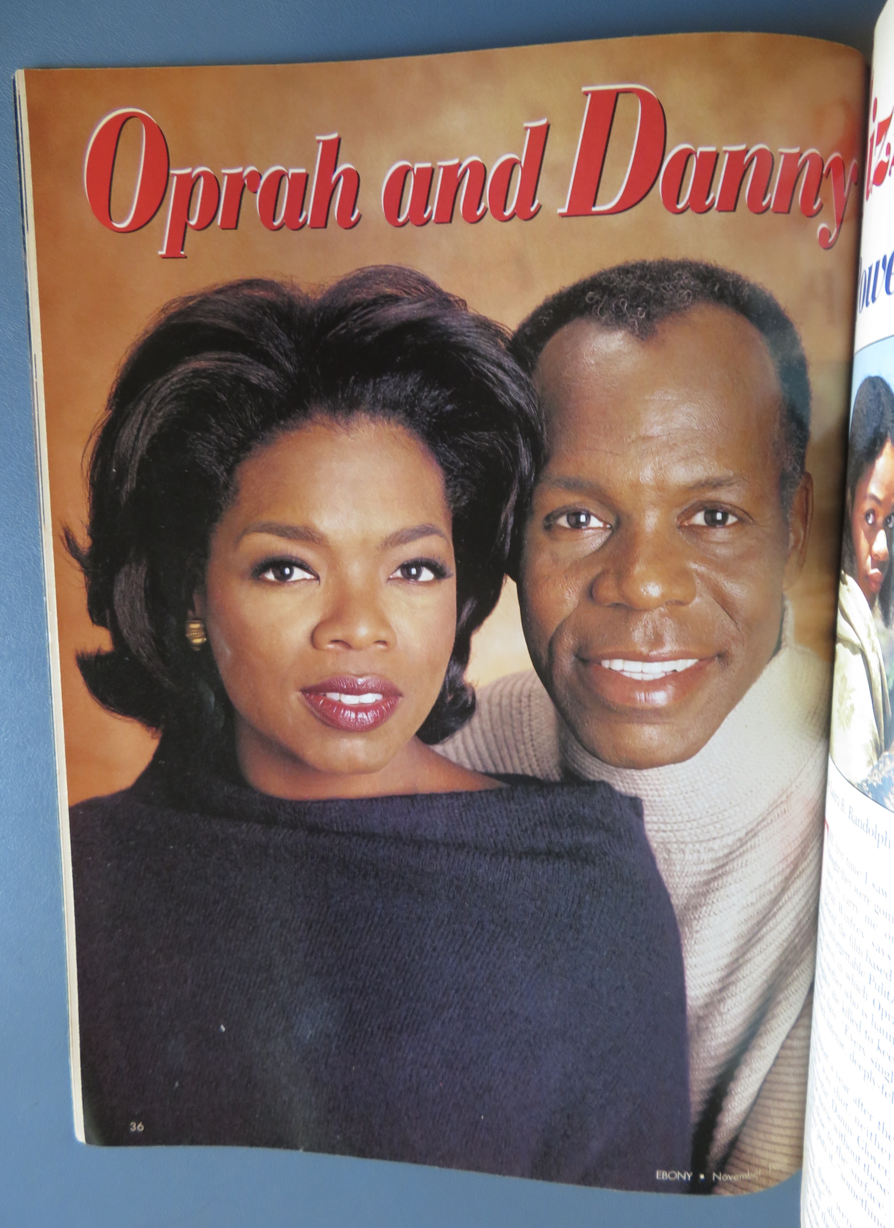 Ebony Magazine - November 1998 - Oprah & Danny
