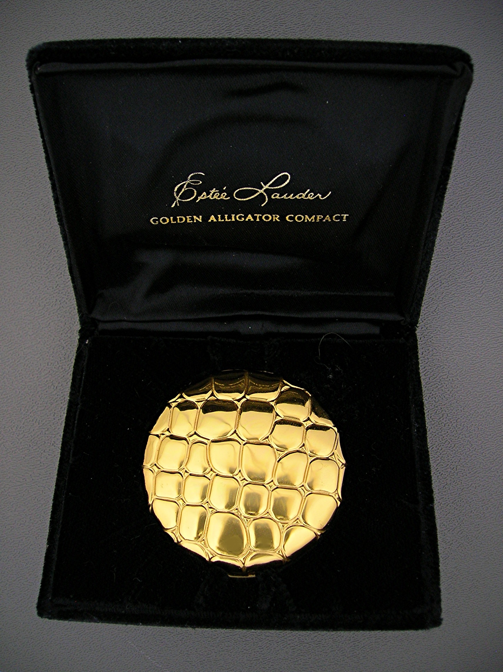 Compact  Estee Lauder Gold Alligator Original Box