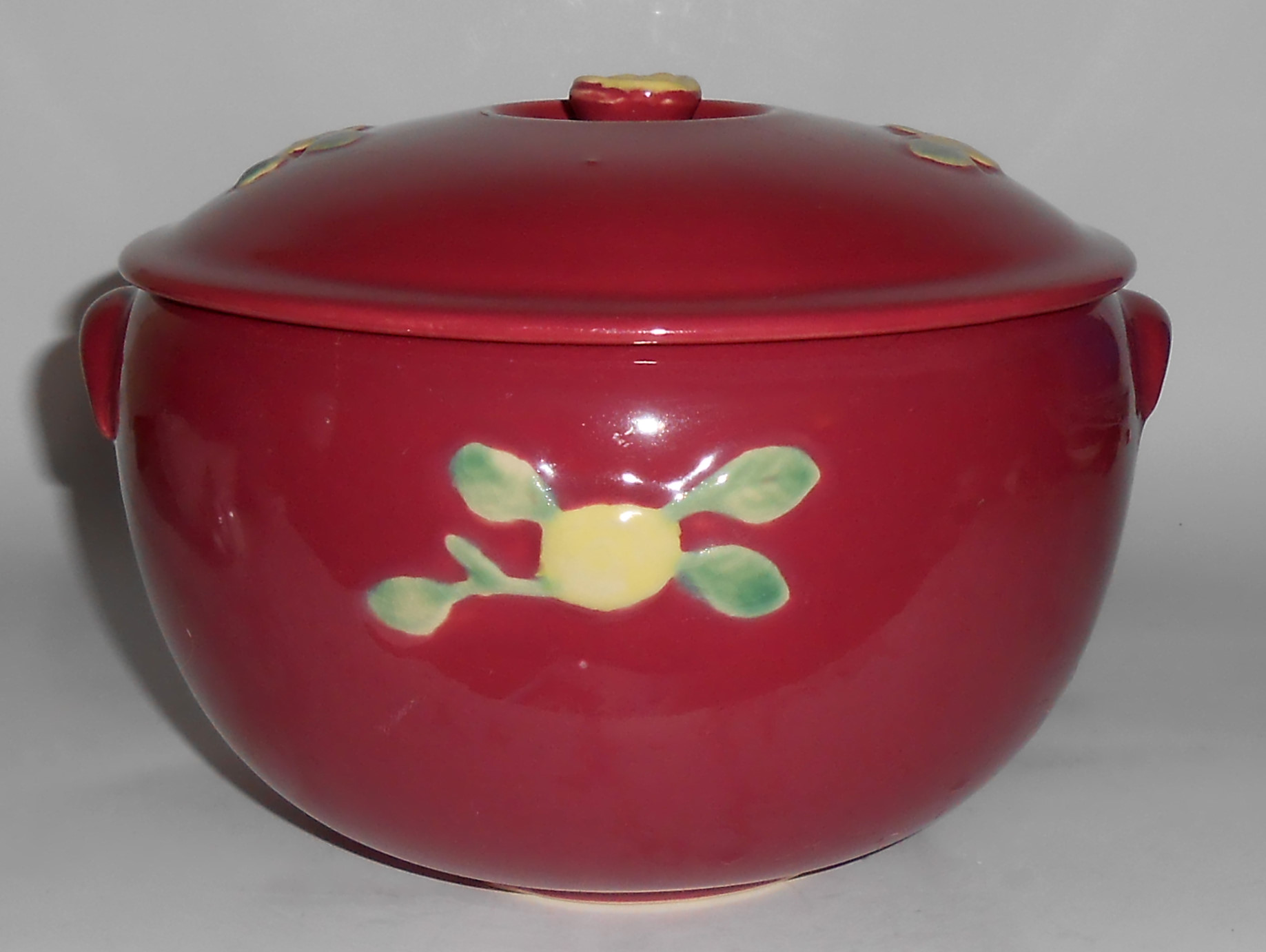 Coors Pottery Rosebud Red Medium Triple Service Cass