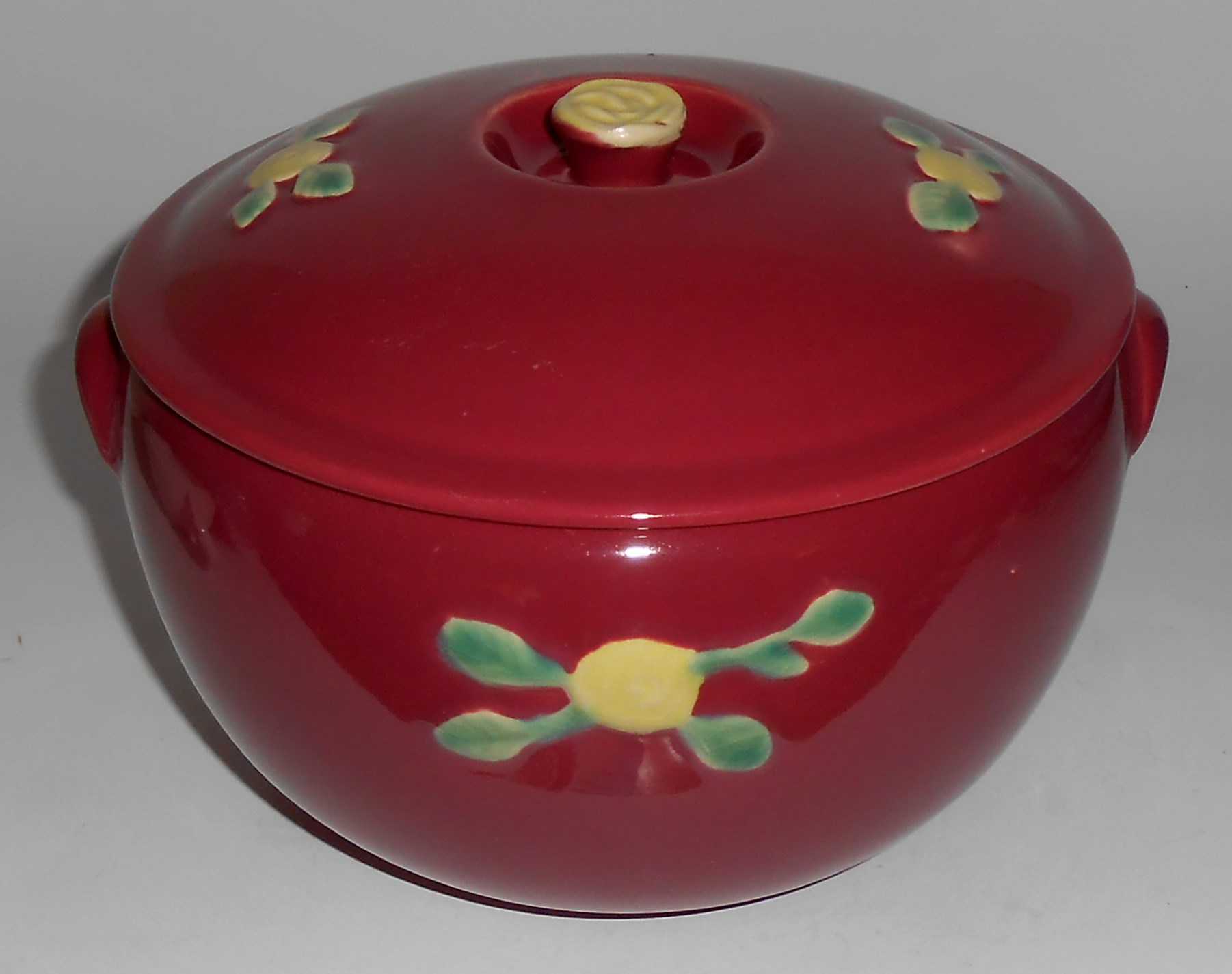 Coors Pottery Rosebud Red Medium Triple Service Cass