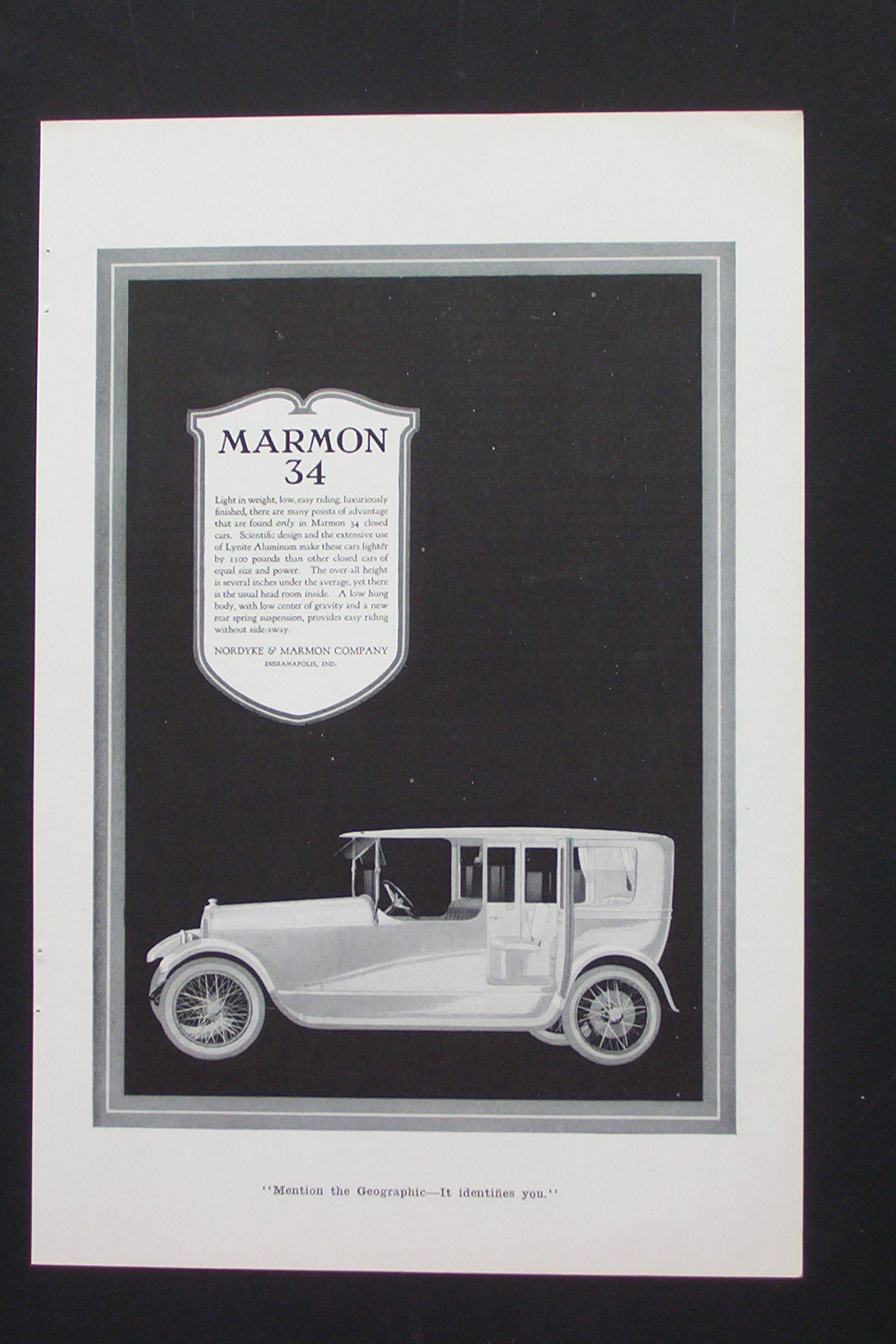 1916 Marmon 34 with the Great Marmon