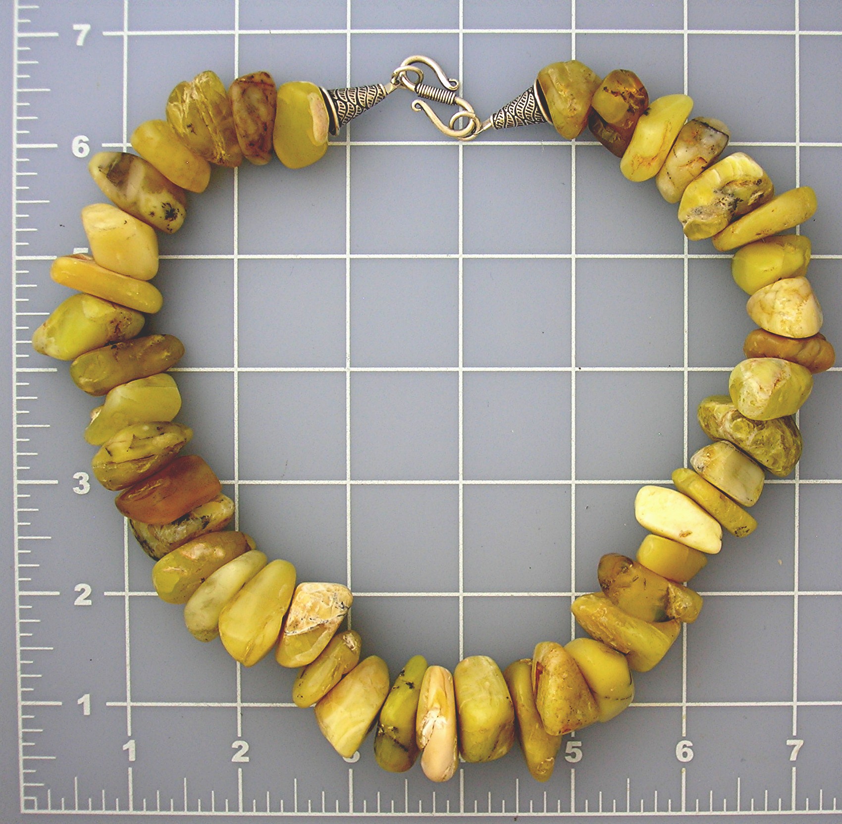 Peruvian  Opals  Gold  Colors Necklace