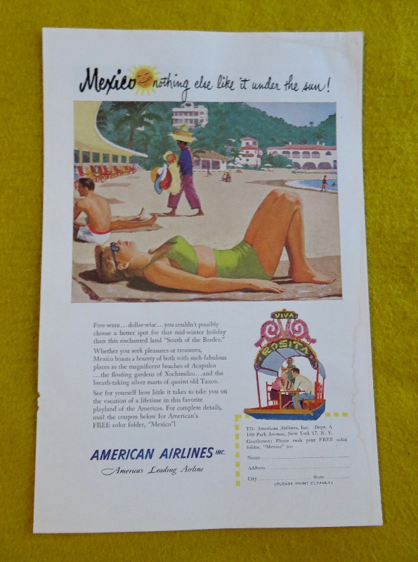 1951 American Airlines with Woman Laying In The Sun
