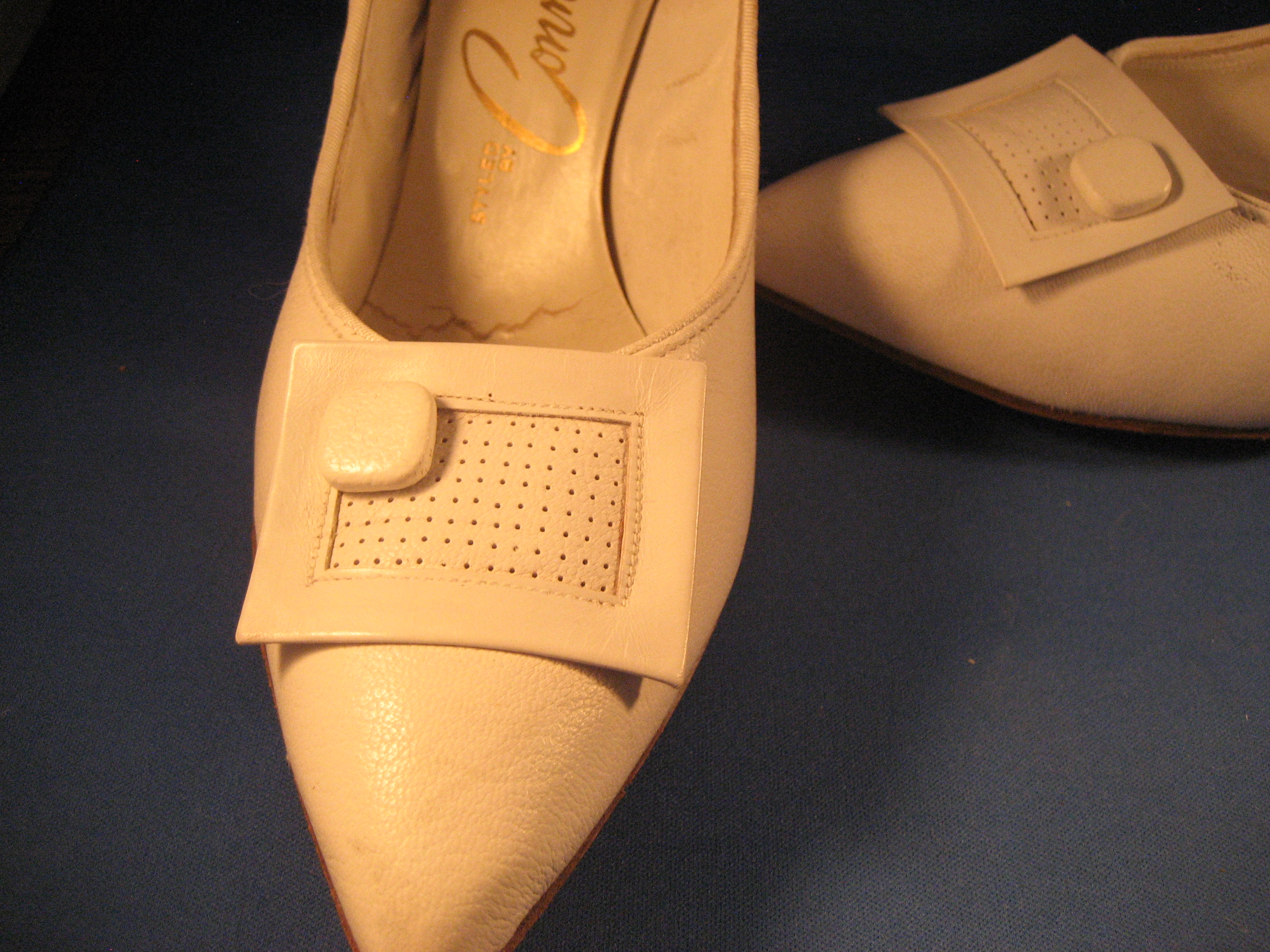 White Connie Heels