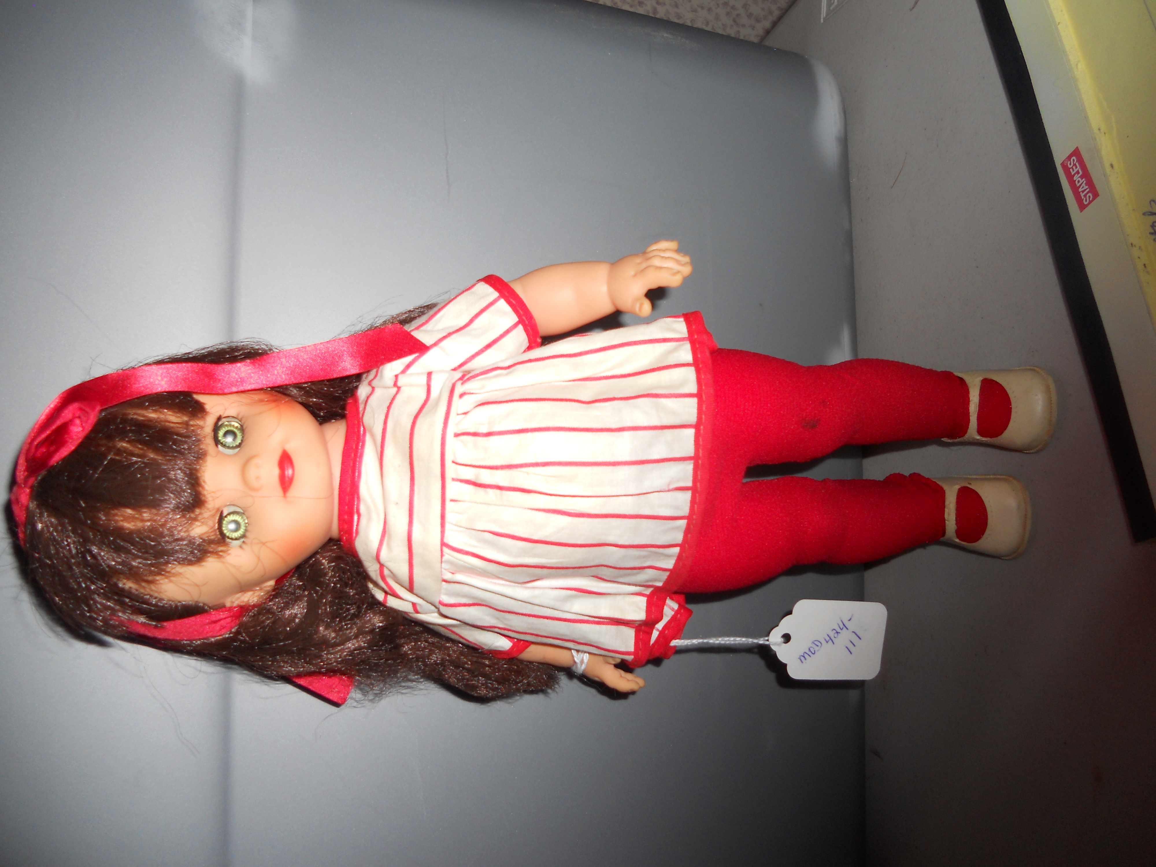 Perky Doll, 12 Inches Green Sleep Eyes