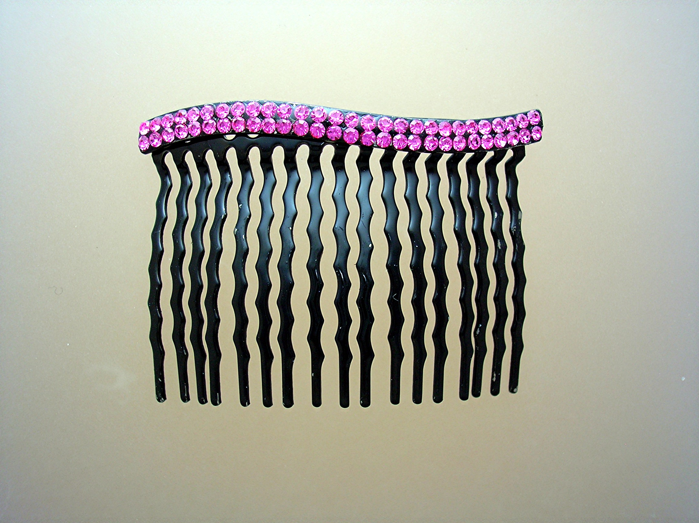 Pink Crystal Hair Comb