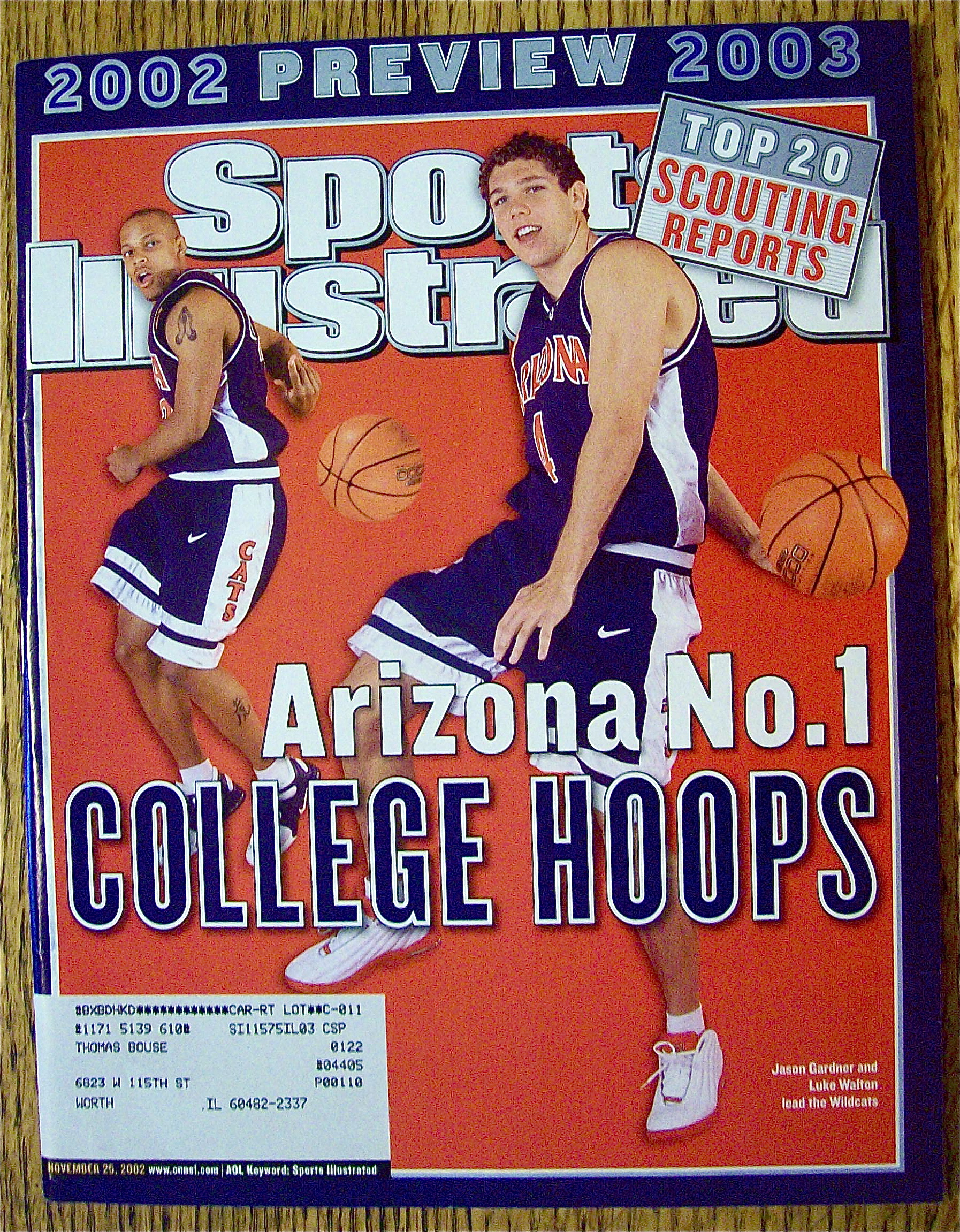 Sports Illustrated Magazine November 25, 2002 Arizona