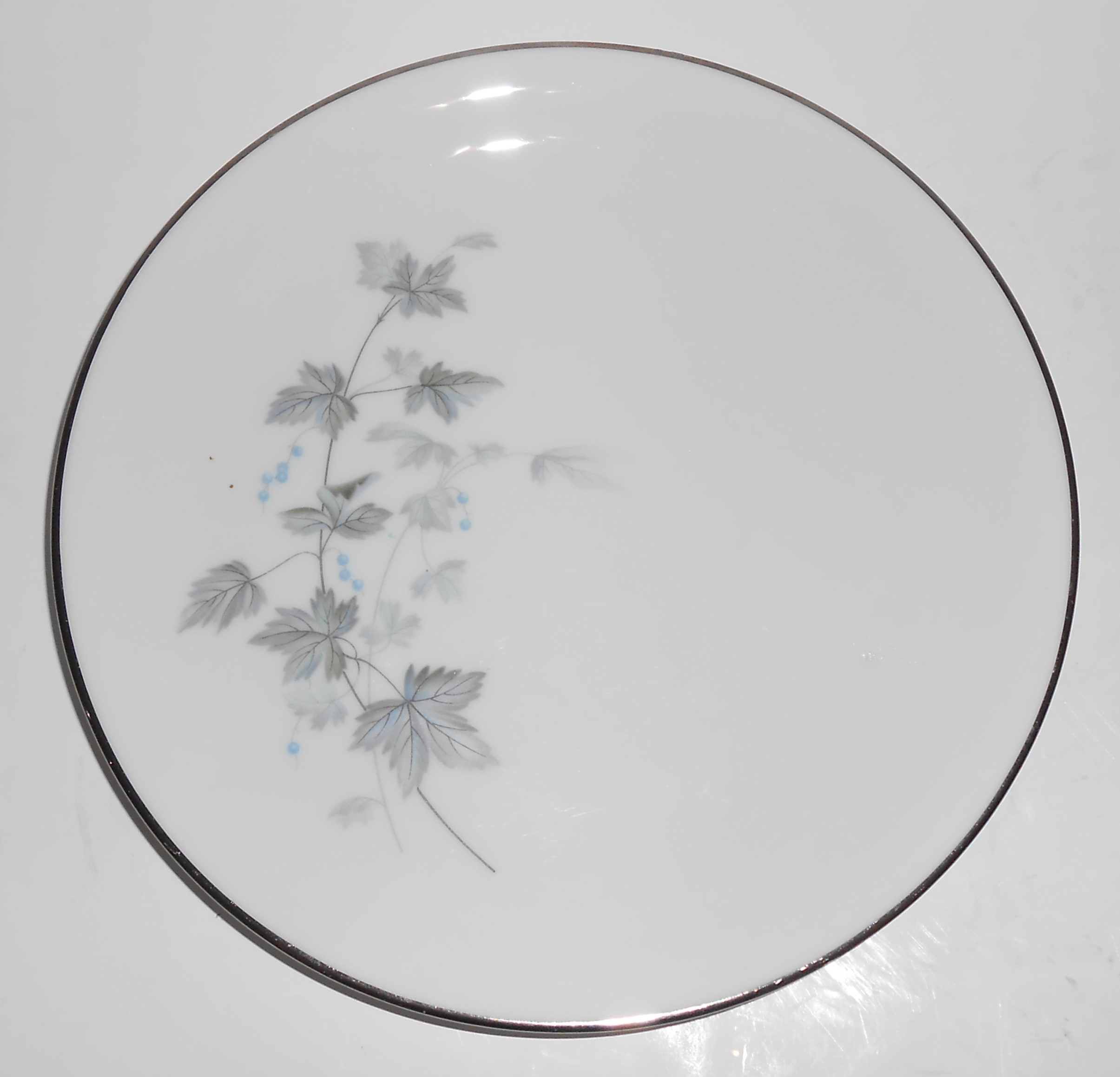 Noritake Porcelain China Ivyne Platinum Band Salad Pl