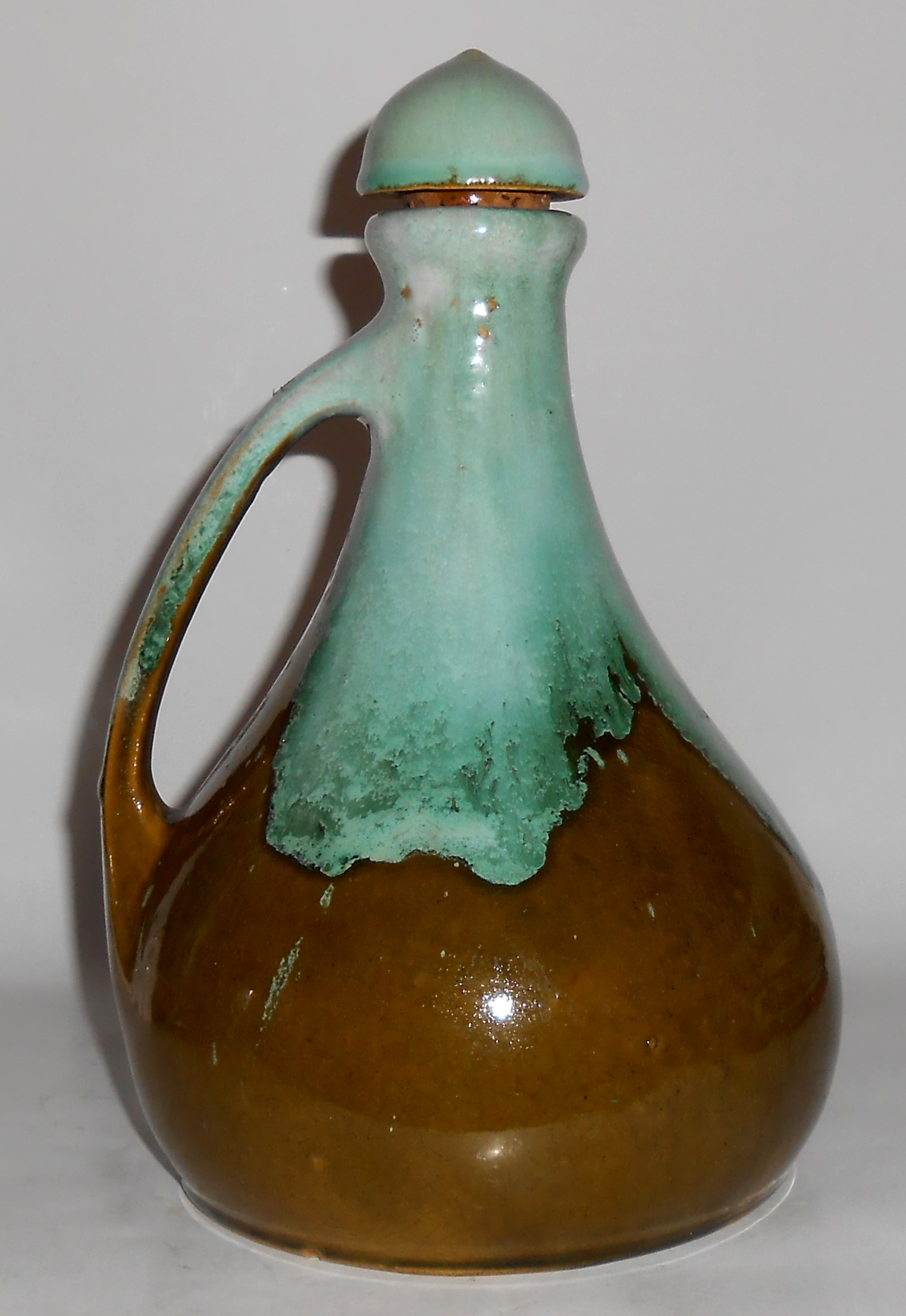 Brush McCoy Pottery Green Onyx Large Musical Jug